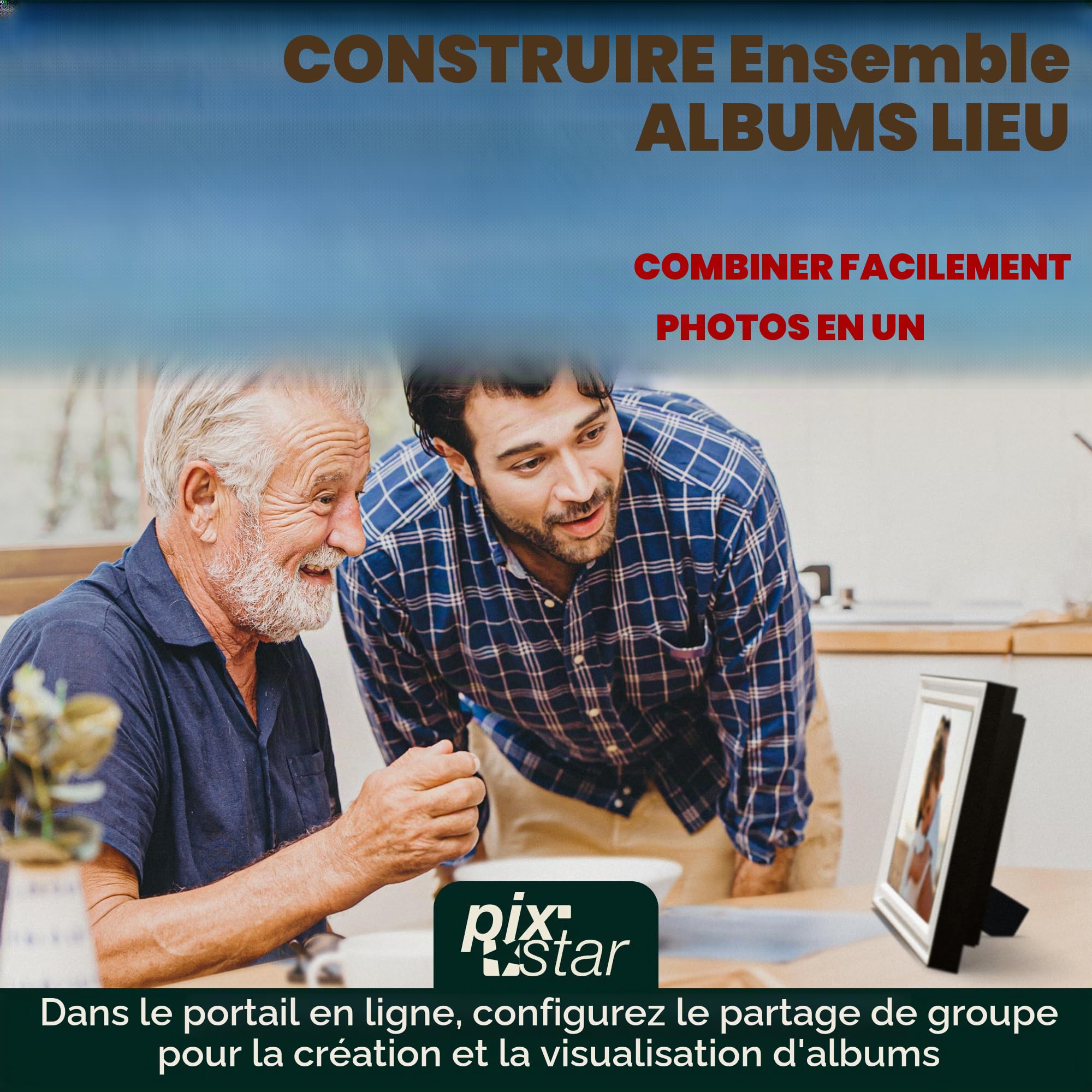 PixStar LUX Cadre photo numérique 17 pouces