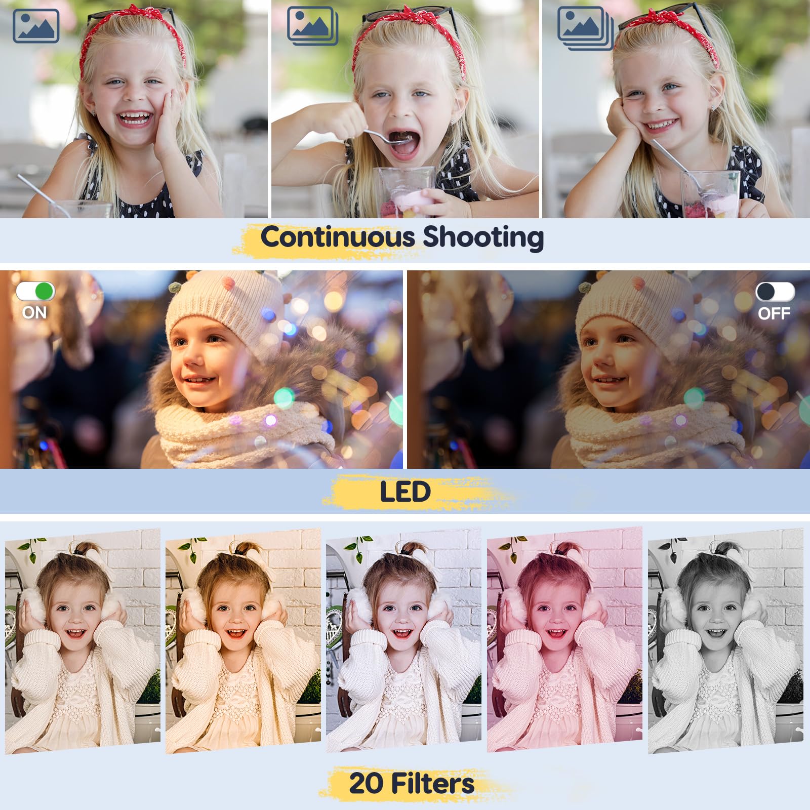 Digitalkamera 1080P 44MP 16X Digitalzoom für Kinder Studenten Anfänger (Grün)