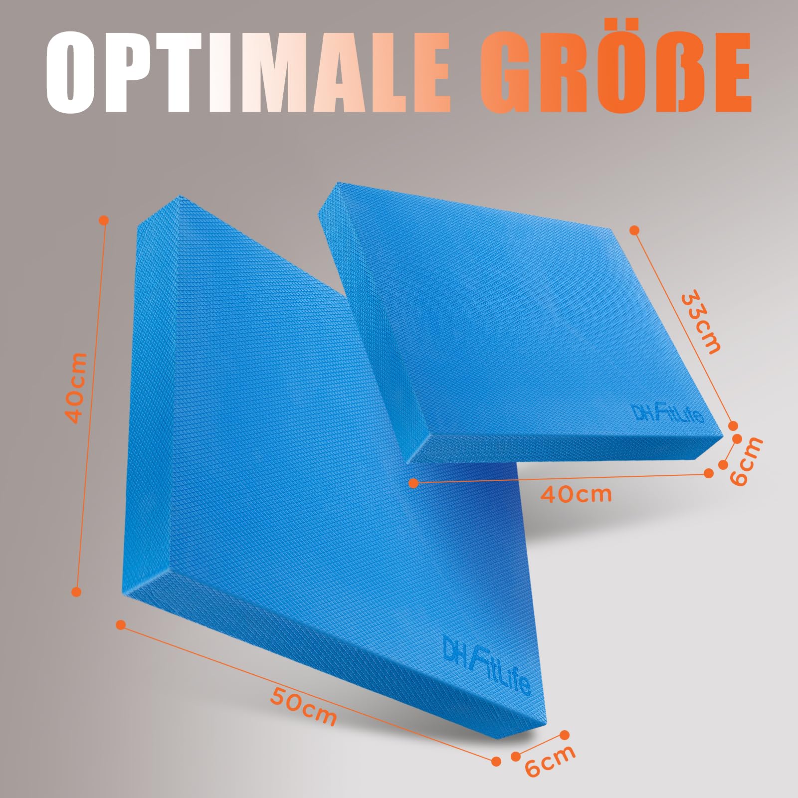DH FitLife Premium Balance Pad – Balancekissen ideal für Gleichgewicht- & Stabilitätstraining | Balancetraining | Yoga, Pilates & Core-Training | Physiotherapie & Fitness-Kissen
