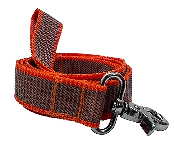 Spillbox Dog Leash for Walking Running Training, Comfortable Heavy Duty Cotton Nylon Webbing Line Leash (Orange)