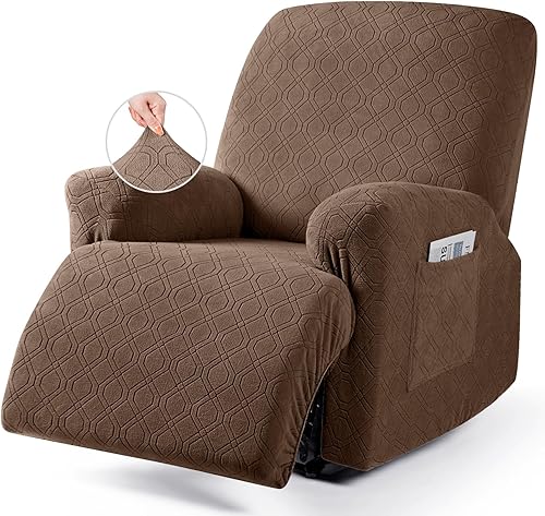 VANSOFY Funda para silla reclinable, 3 piezas, fundas elásticas para silla reclinable, funda suave para silla reclinable, protector de muebles para