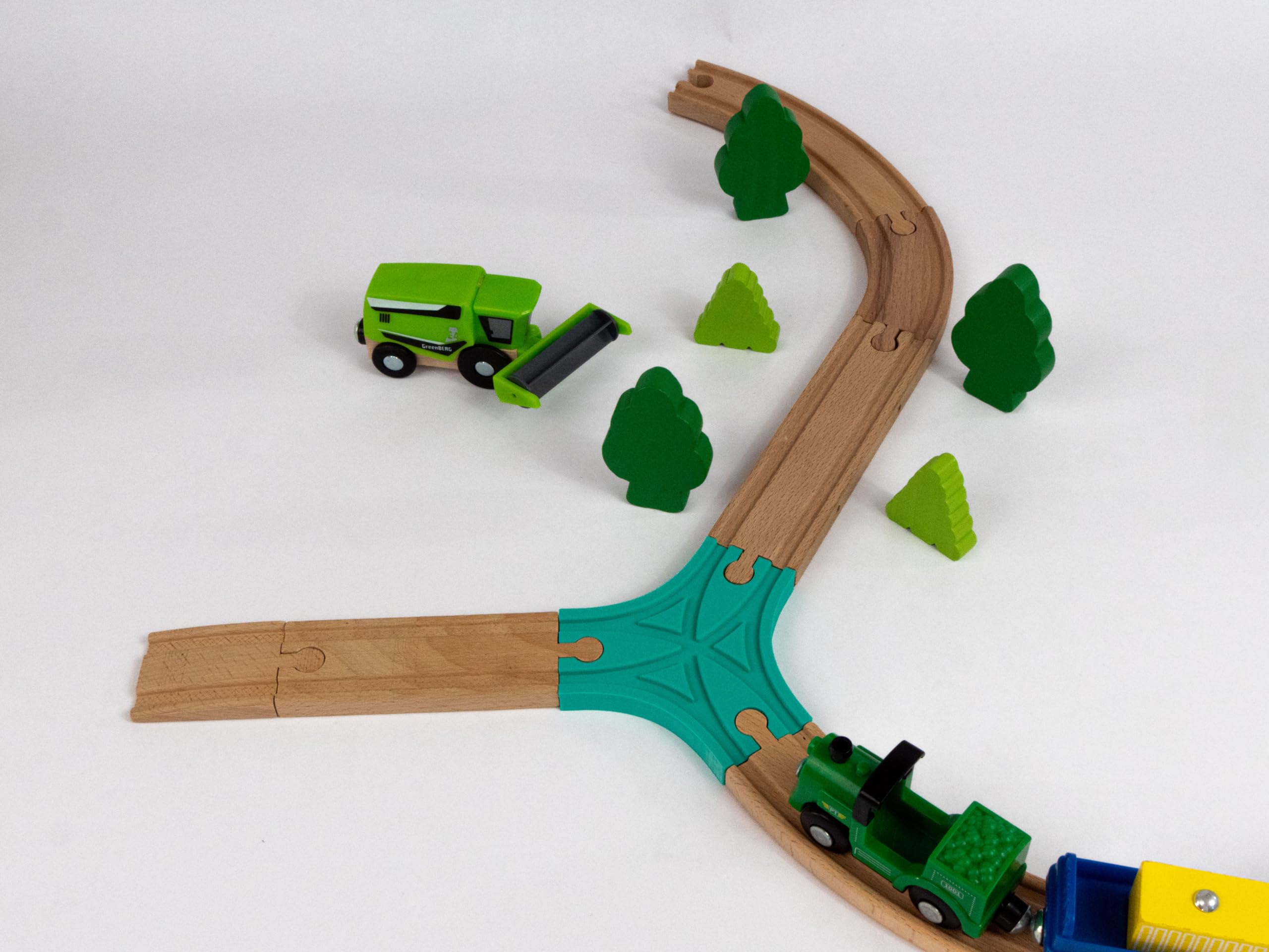 Briocks®, 3 Way Intersection 120° for Wooden Train, Compatible with BRIO, Thomas, Lillabo, IKEA, Melissa & Doug, Oxybul - Image 3