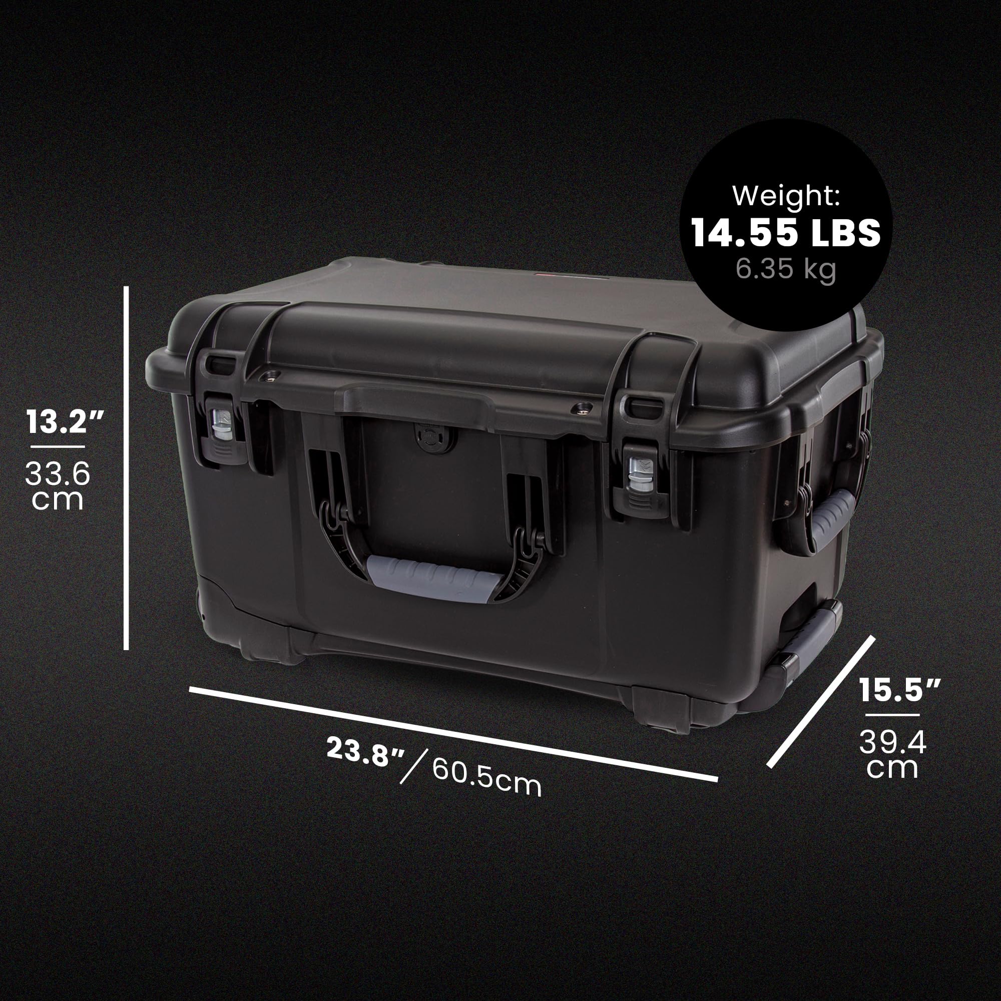 NANUK 938 Pro Photo con N-Cubik - Custodia rigida impermeabile per fotocamera da viaggio con inserto N-Cubik 17S e 17M e ruote, 60,5 x 39,4 x 33,5 cm, antipolvere e resistente agli urti, ideale per