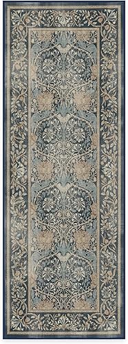 Miniatura 3 de RUGGABLE x Morris & Co - Alfombra bohemia lavable perfecta para entrada, pasillo, cocina, antideslizante, apta para niños, resistente a las manchas