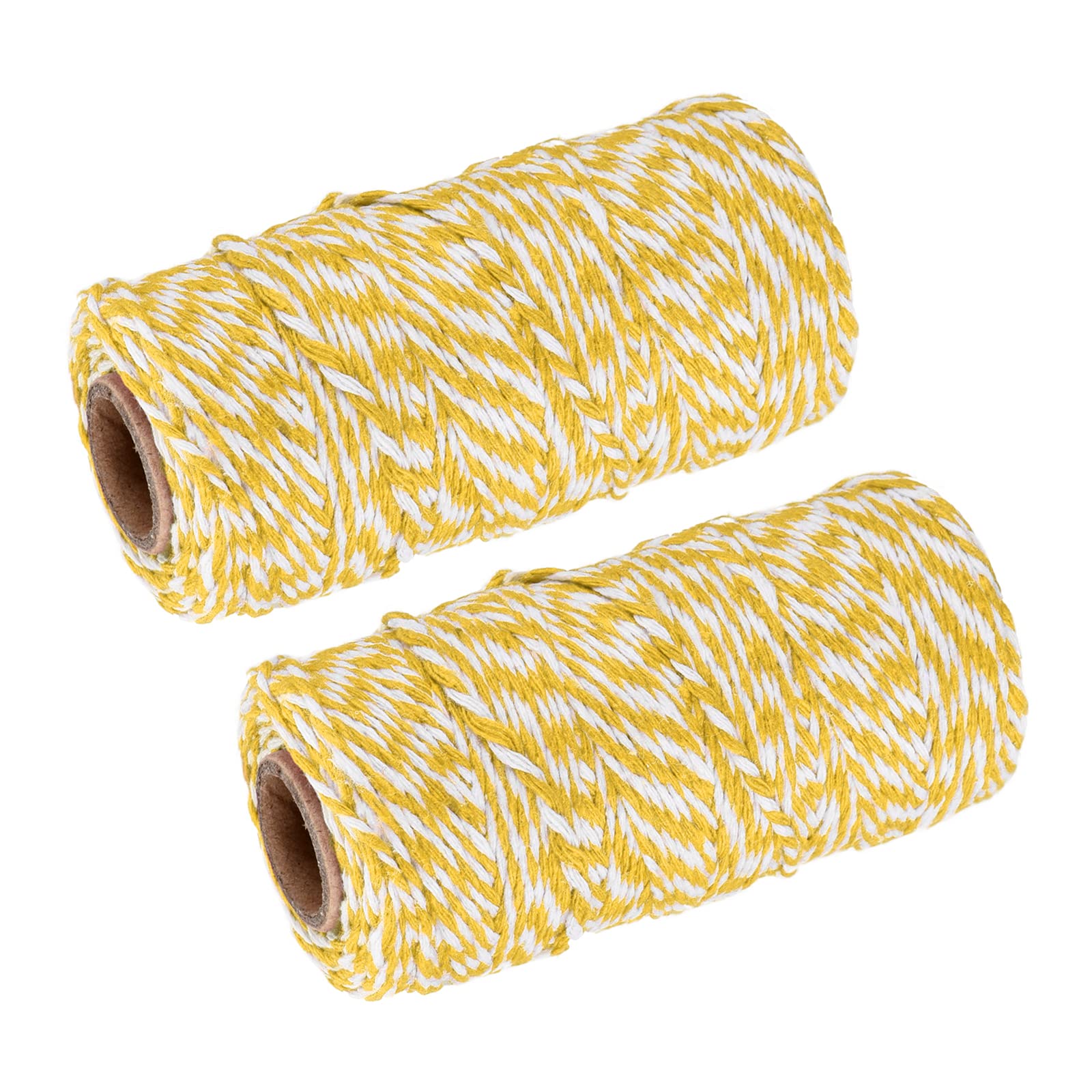 Ficelle En Coton 100 M - Corde D'emballage Rouge, Bleu Et Blanc | Pour Cadeaux, Noël, Bricolage Et Décoration (lot De 2 Rouleaux)