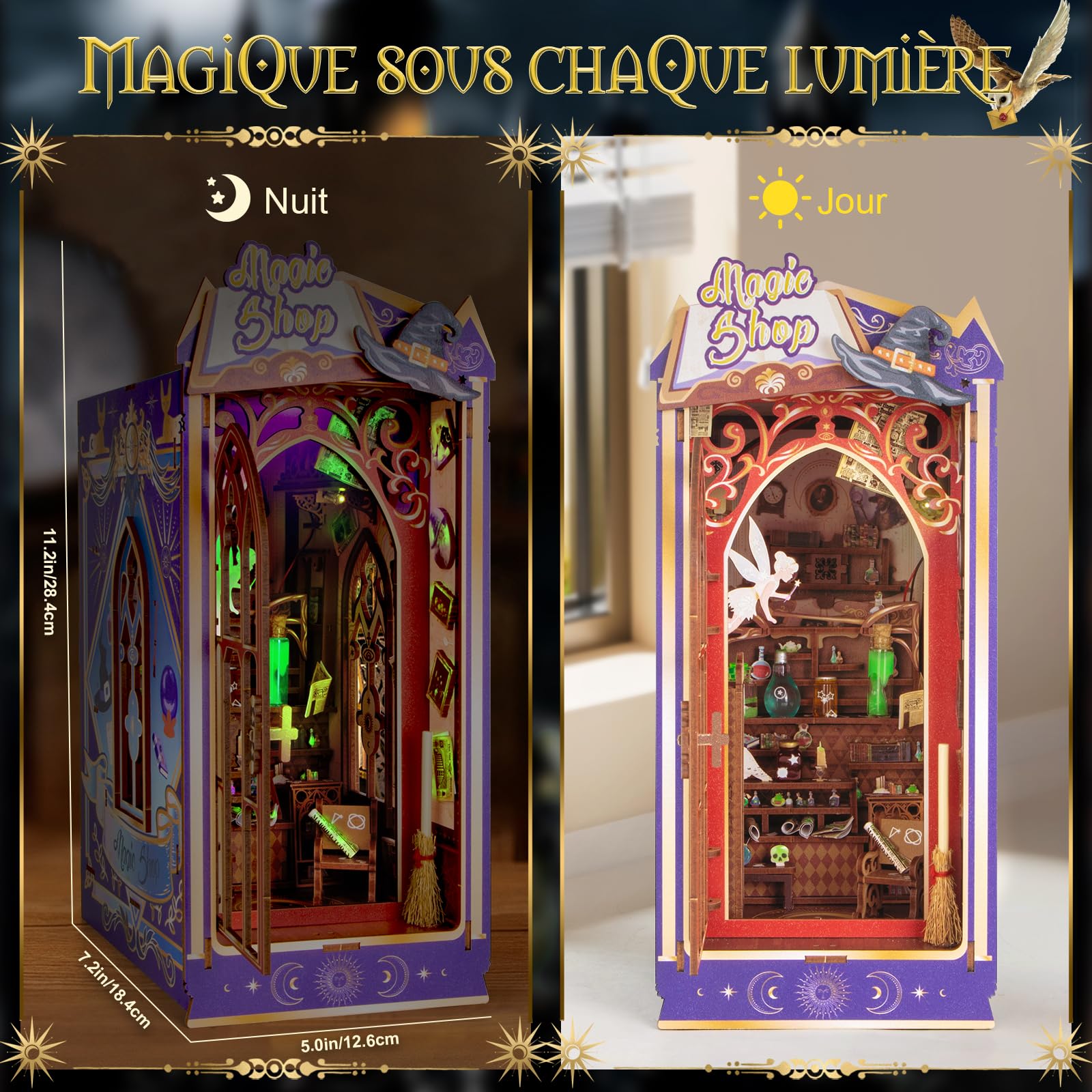 Maison Miniature DIY Book Nook,Cadeau Créatif Amoureux des Livres