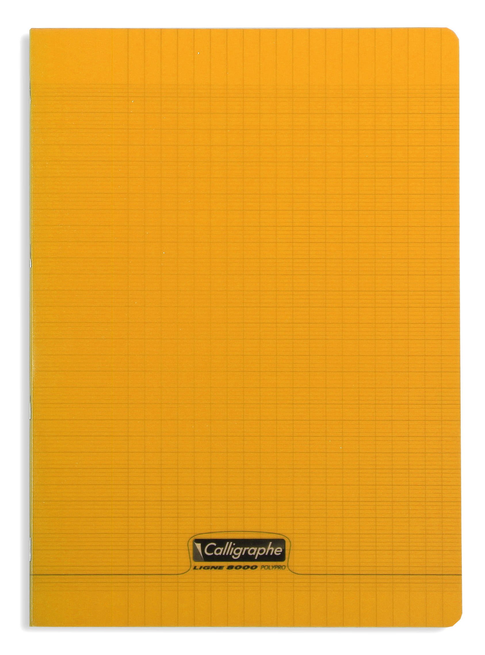 Calligrapher 18138C An Orange Stapled Notebook (Clairefontaine Brand), A4 21x29,7 cm, 96 Seyes TriColoure Pages