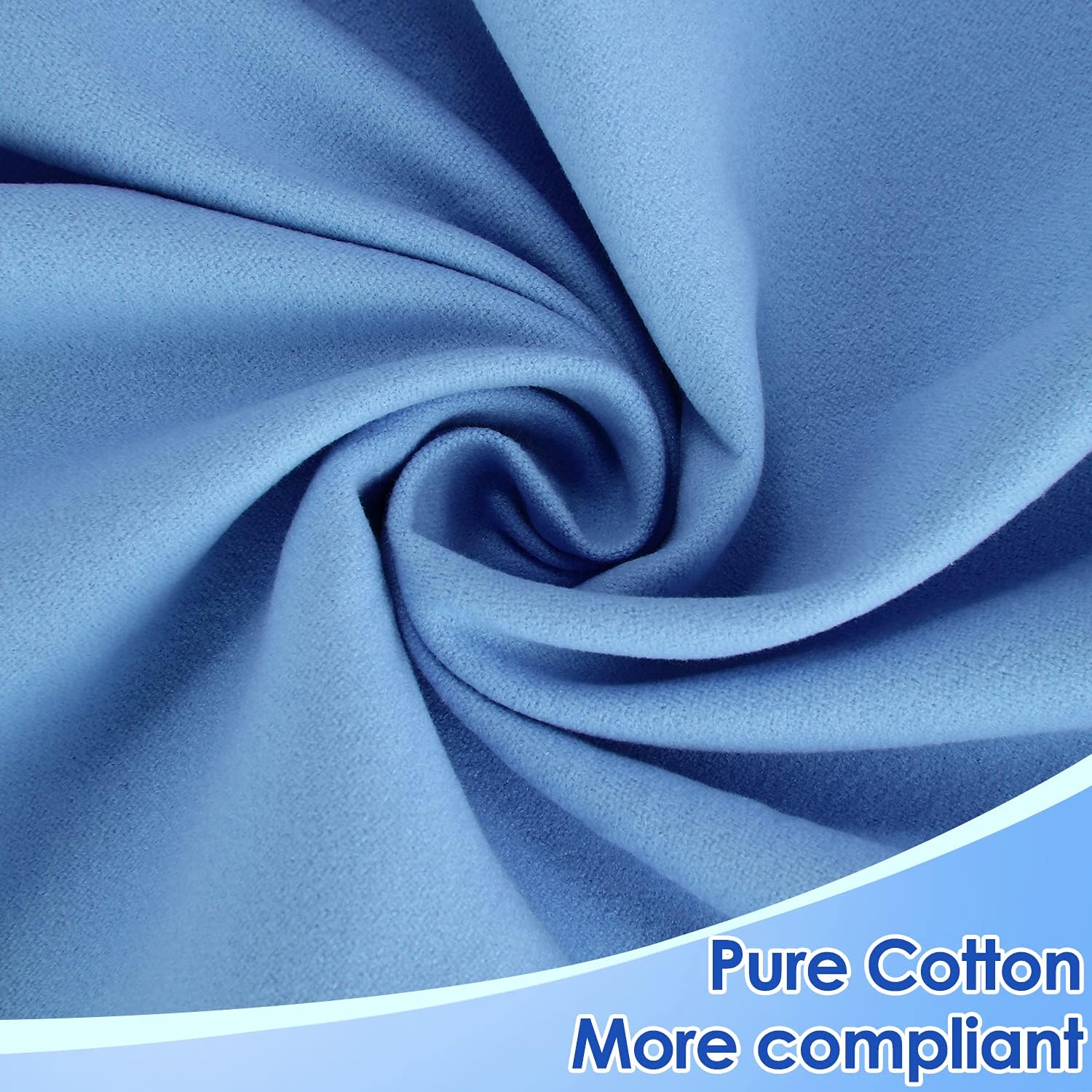 Devo Blue Microfiber Cleaning Towels Car Wash Drying Towels Super Absorbent Scratch-Free Bath Cloths