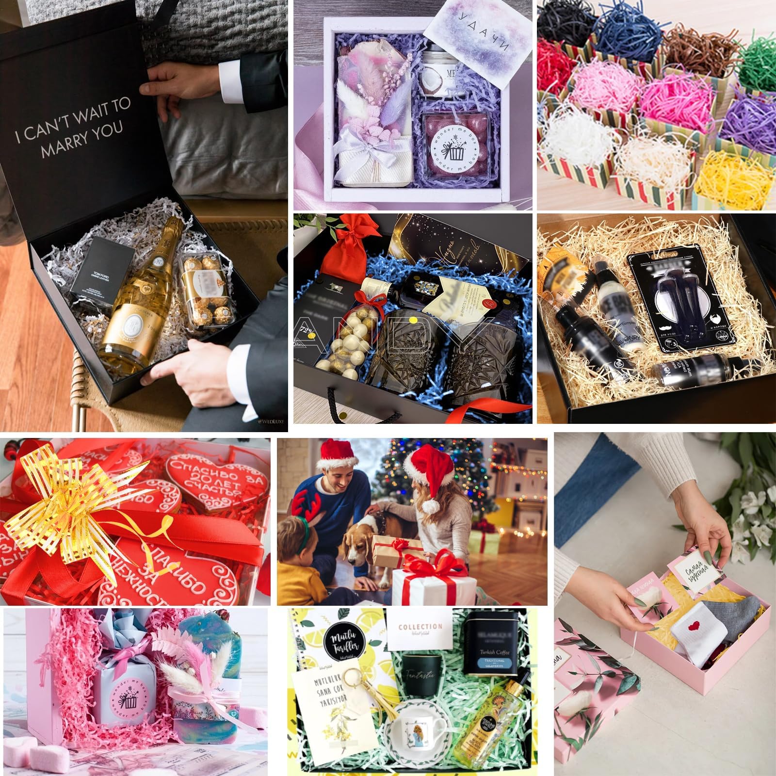 DAJAVE Paglietta Per Cesti - 500g, Bianca, Per Bomboniere E Confezioni Regalo - Foto 10