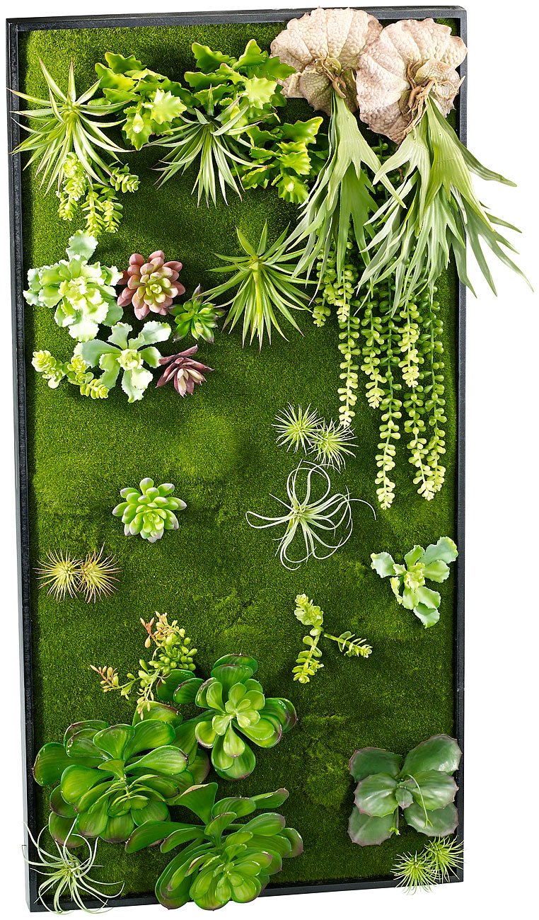 Carlo Milano Jardín Vertical con Plantas Artificiales 50 x 100 cm