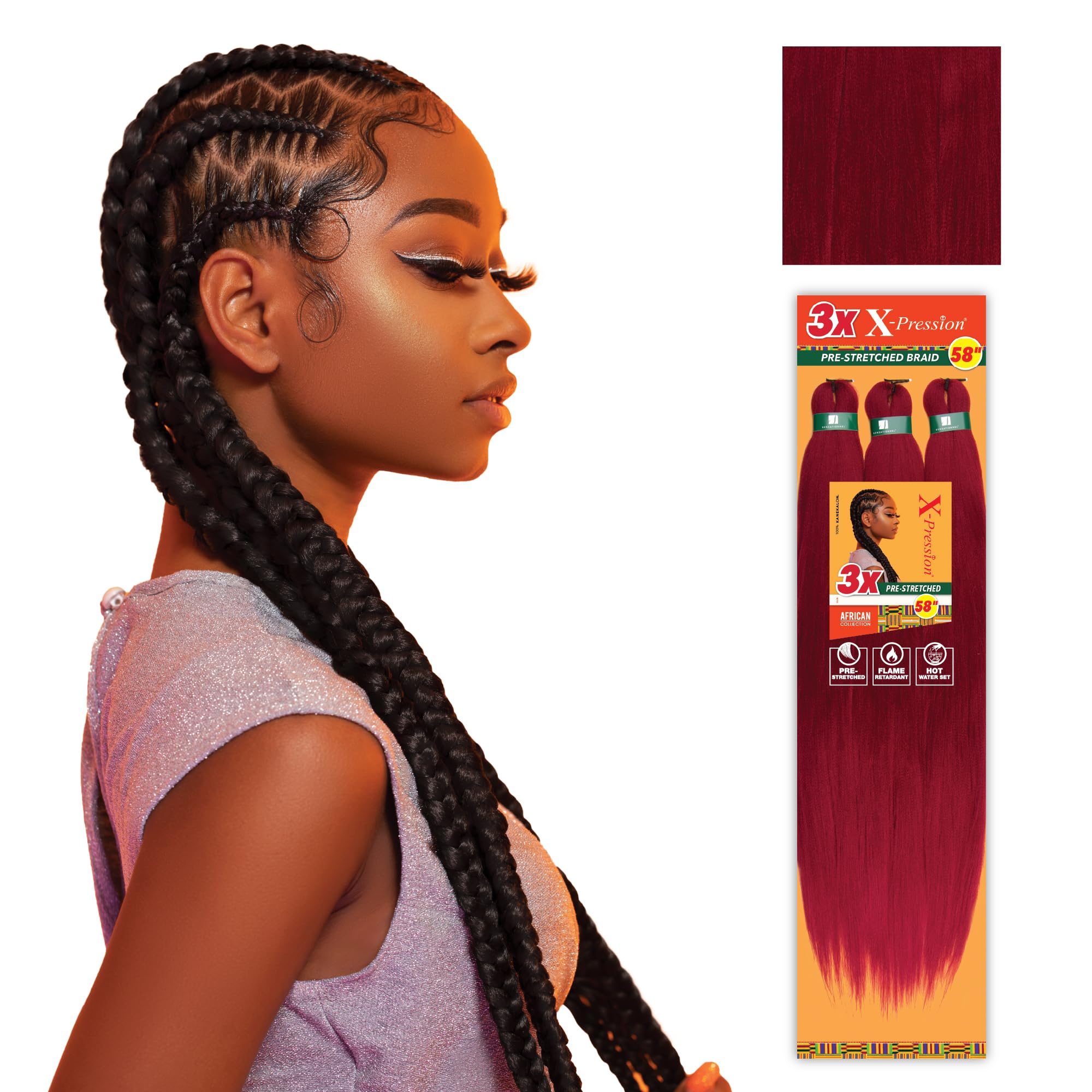 Amazon.com : Sensationnel X-pression prestretched braiding hair