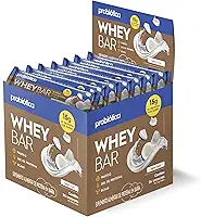 Whey Bar Low Carb (960g) Caixa 24 Unidades - Sabor Coco, Probiótica