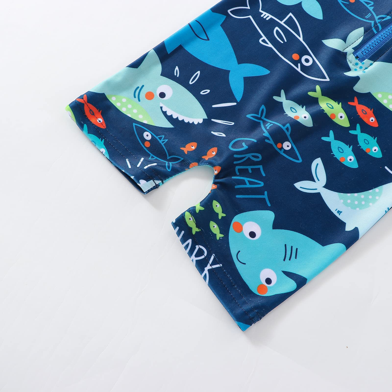 Baby Boy Swimming Costume Baby Swimsuit 3 6 12 18 Months Infant Toddler Boys Swimwear Rash Guard Zipper One Piece Short Sleeve Beach Bathing Suits Wetsuit — view 6