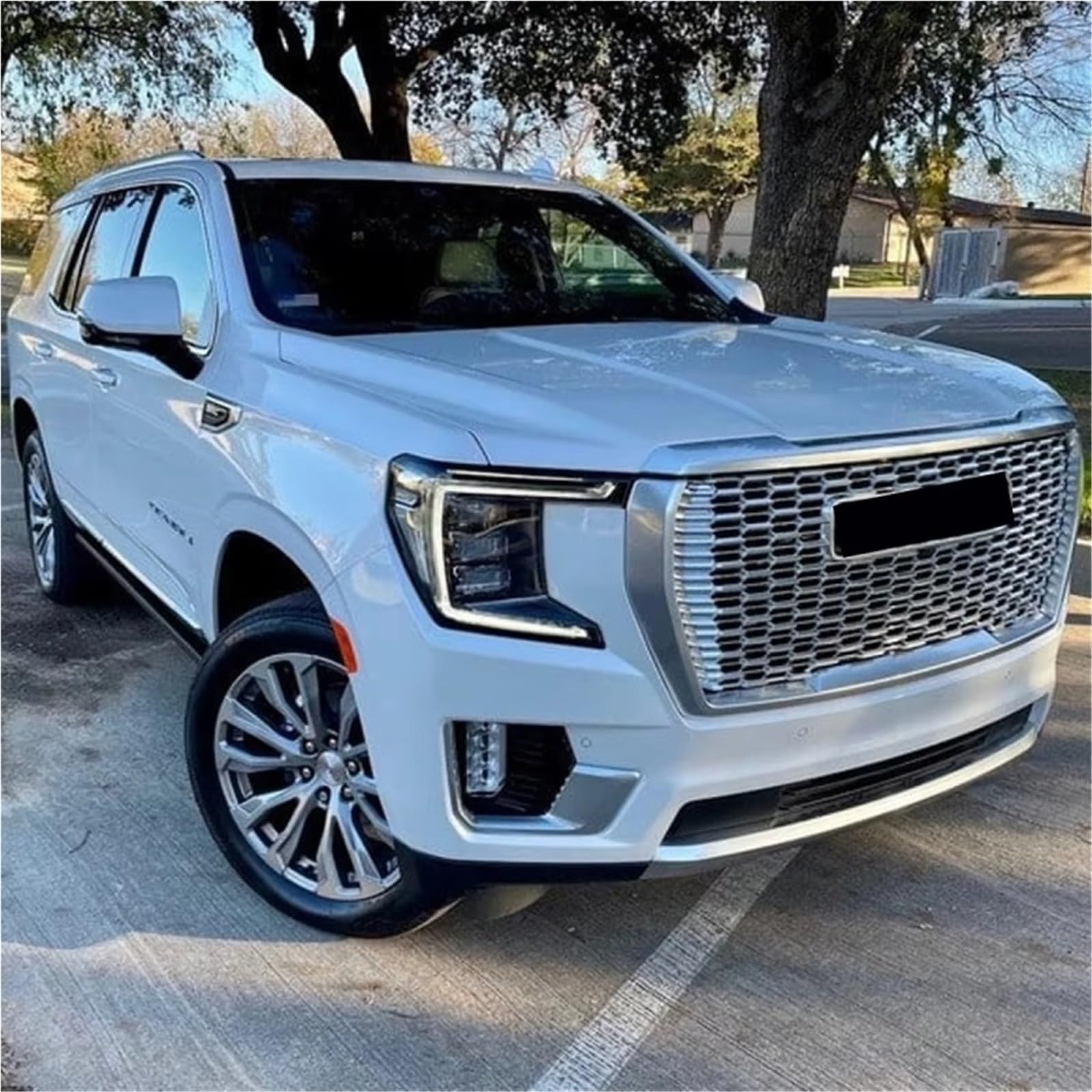 Prese d'aria del cofano Compatibile Con GMC Per Yukon XL Per Denali 2021 2022 2023 2024 Griglia Paraurti Anteriore Modanatura Cofano Cornice Fari Fendinebbia OEM: 84835783