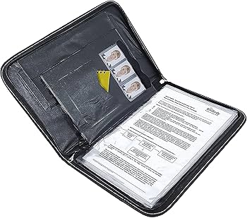 NIVIZEN PU Leather Multipurpose 24 Sleeve Zip File Folders to