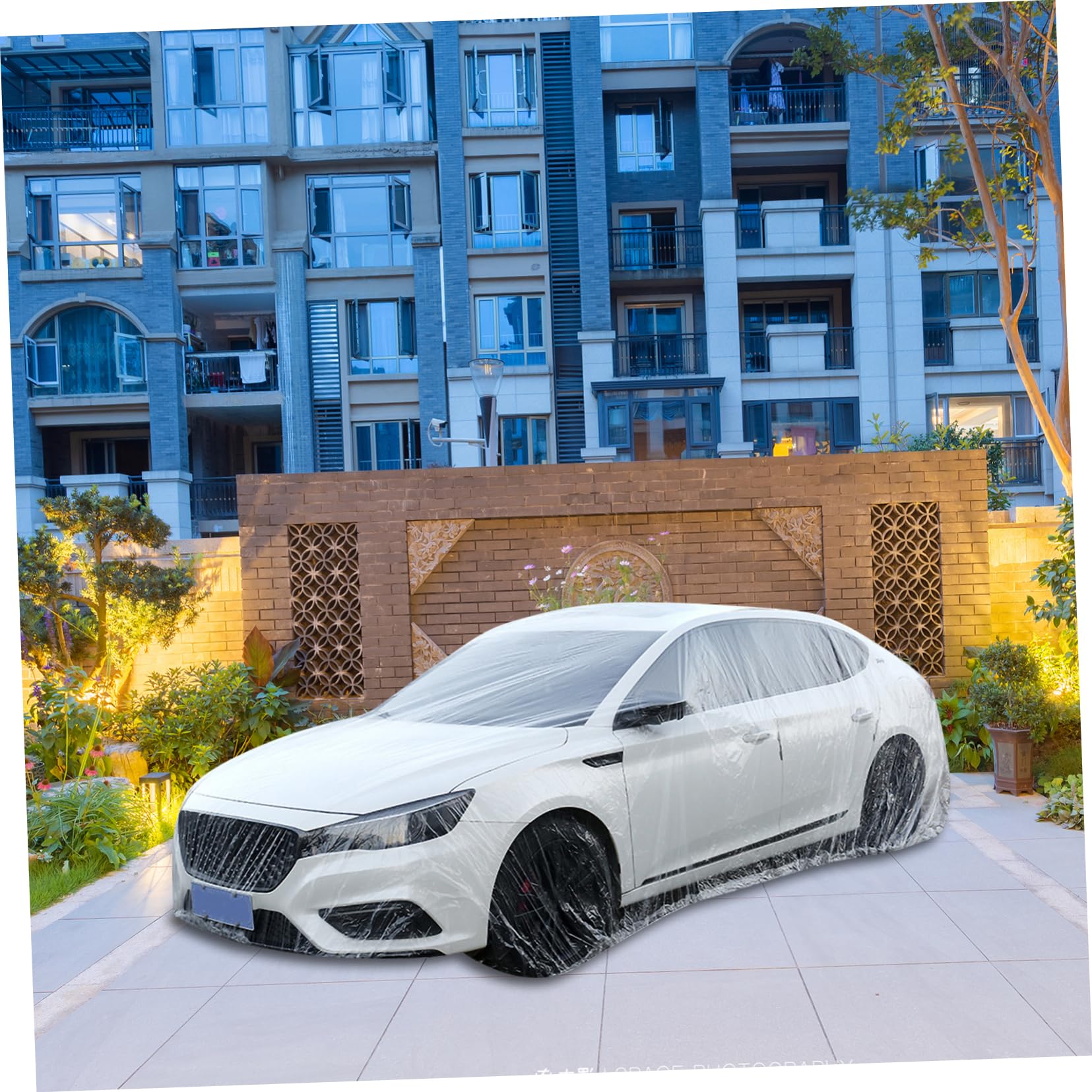 VINTORKY Car Protective Weather Outdoor Vehicle Shield Fit Pe Car Cover for Rain Dust Uv — view 5