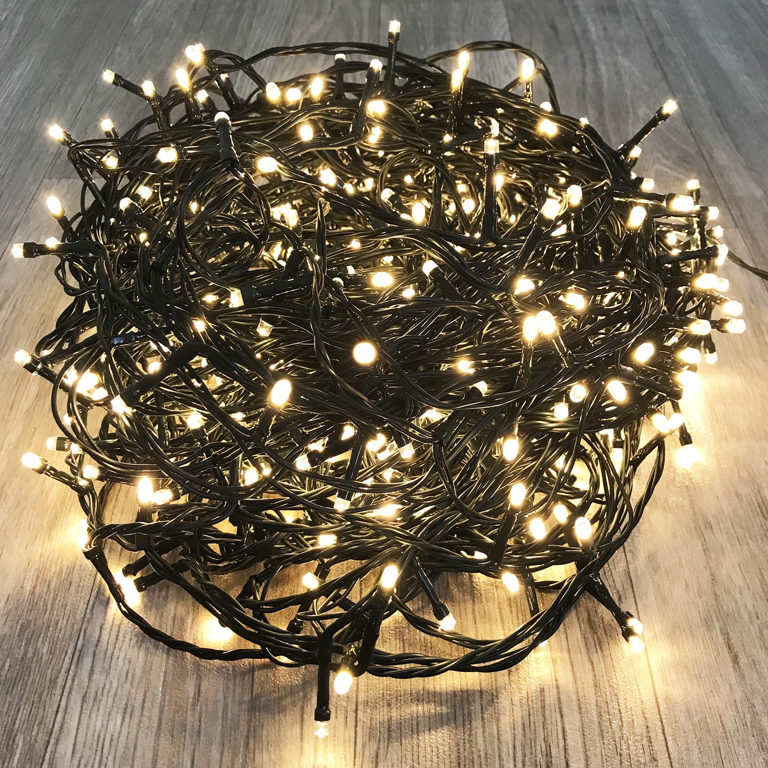 LED-Lichterkette Tutti Flash – Grünes Kabel 25m, 500 LEDs, IP44, Mit Timer (6h An/18h Aus), Für Innen & Außen LED Lichterkette Alle Blitze