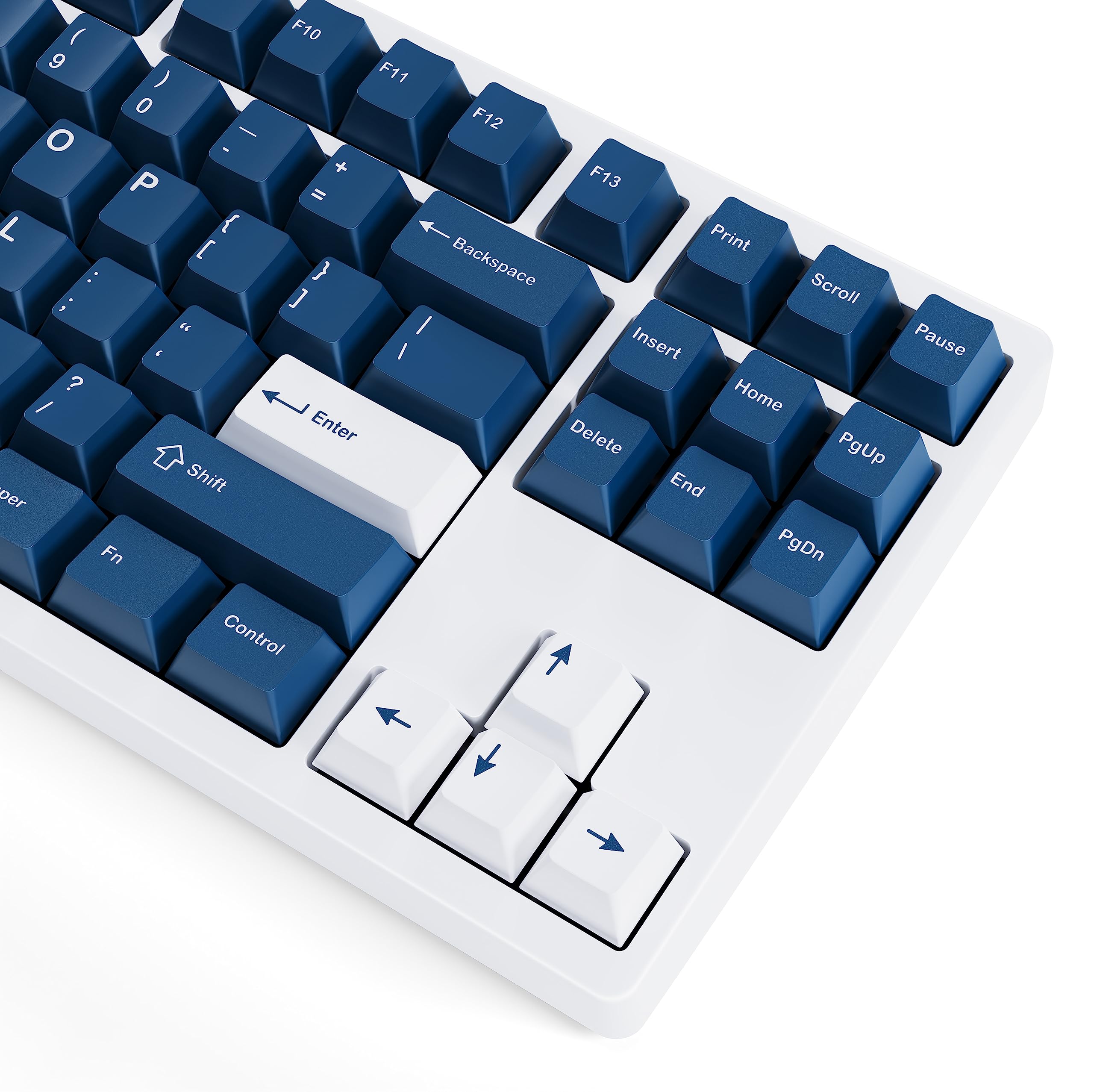 Amazon | kfaPBT ホワイトオンネイビー メカニカルキーボード用