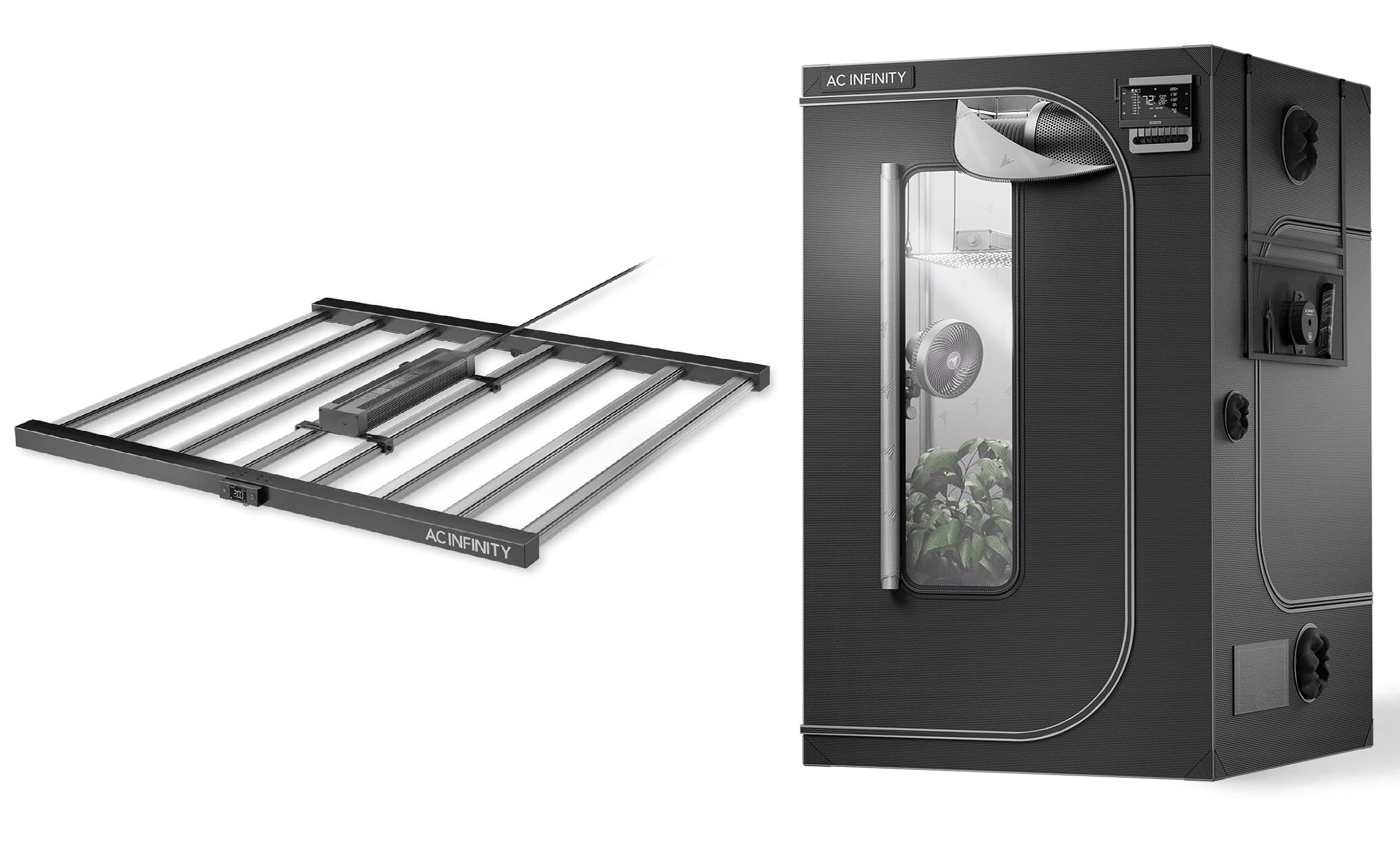 AC Infinity CLOUDLAB 866 IONFRAME EVO8 Bundle CLOUDLAB 866 60x60x80 Grow Tent with 1 Poles 2000D Mylar Canvas