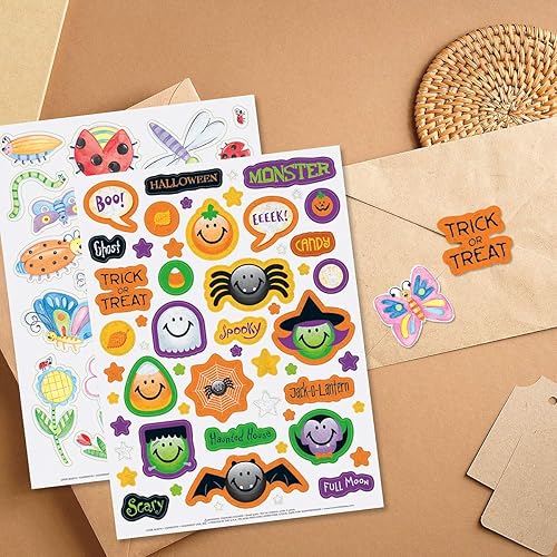 Miniatura 5 de Current Paquete variado de calcomanías temáticas para todo el año, 12 hojas, 178 calcomanías surtidas para niños, profesores, escuela, álbumes de