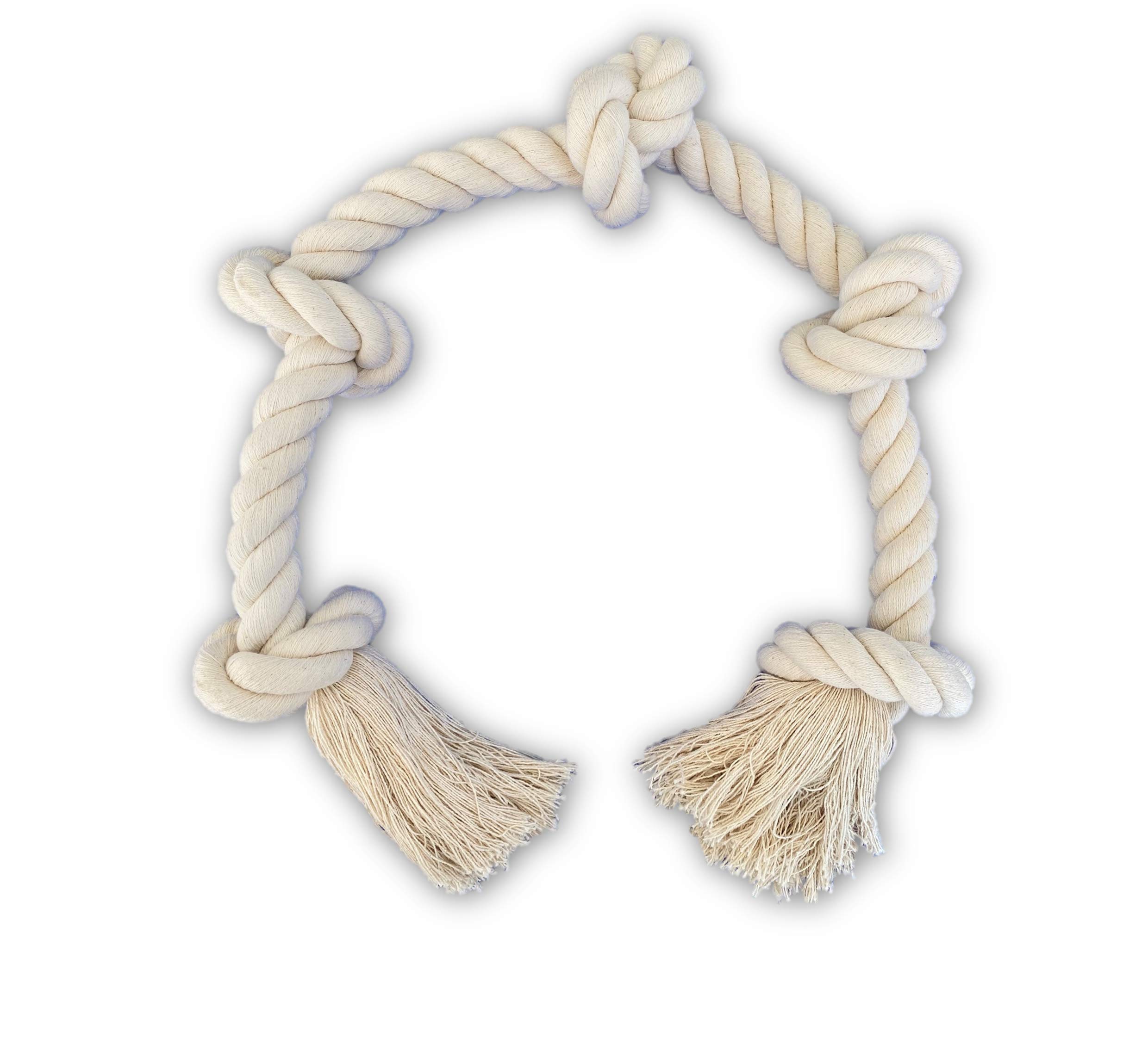 Go rilla® Hundespielzeug Seil, Tau Hund Spielzeug, Hund Seil Spielzeug Set, Interaktives Kauspielzeug Spielzeug, Vorteilhaft für die Zahnreinigung des Hundes,für Welpe Mittlere/Große Hunde (XL, Natur)