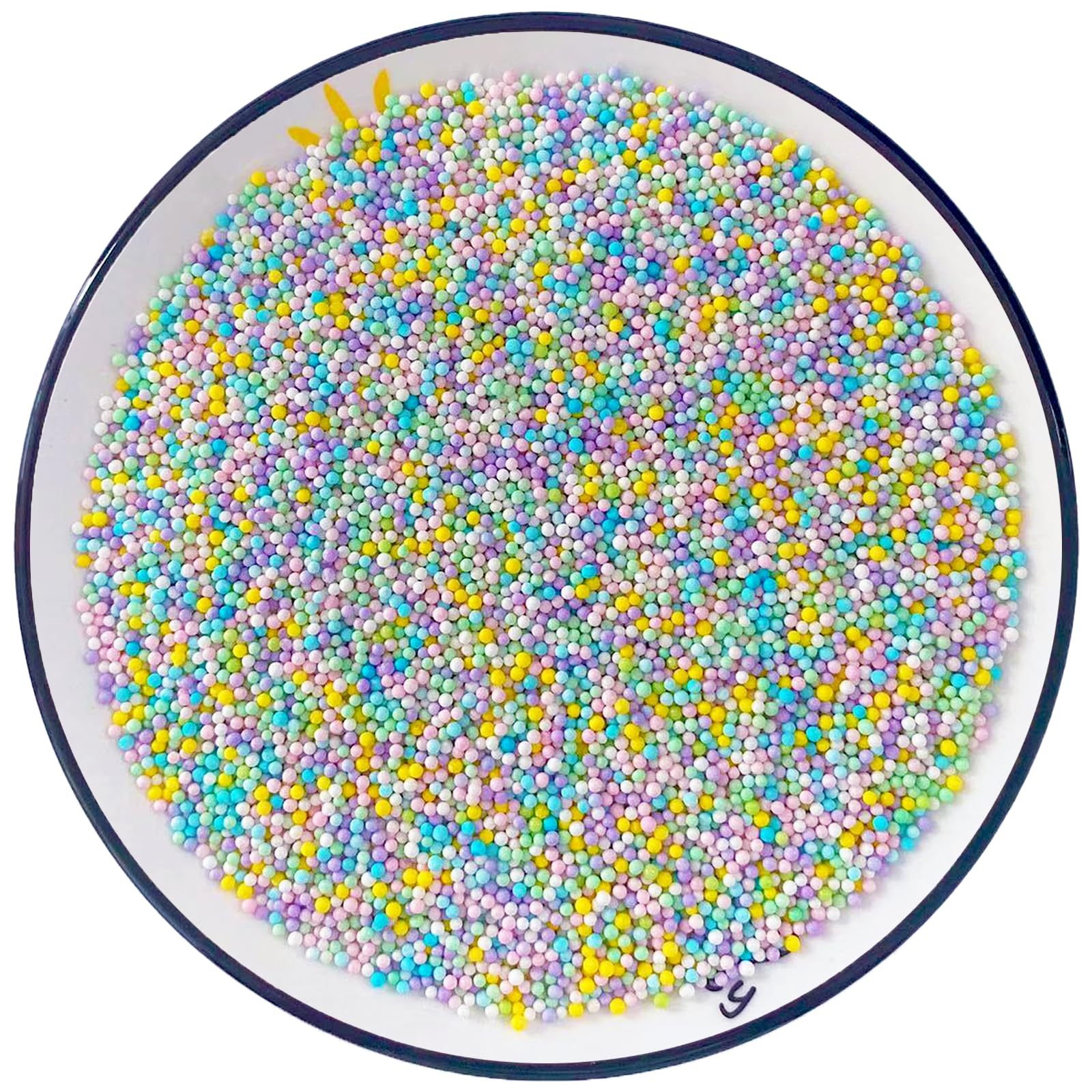 Sentovac Pastel Nonpareils Sprinkles Easter Edible Spring Sprinkle 2mm Mini Pearls Cake Decorating Sugar Candy Cookie Cake Cupcake Topper Ice Cream