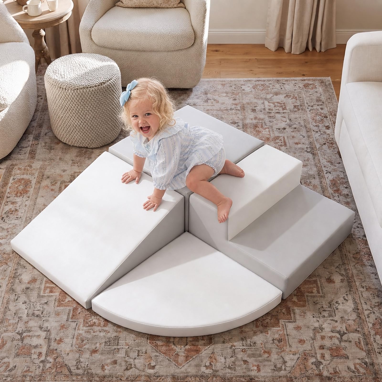 little dove PU Leather 4-Piece Foam Climbing Blocks