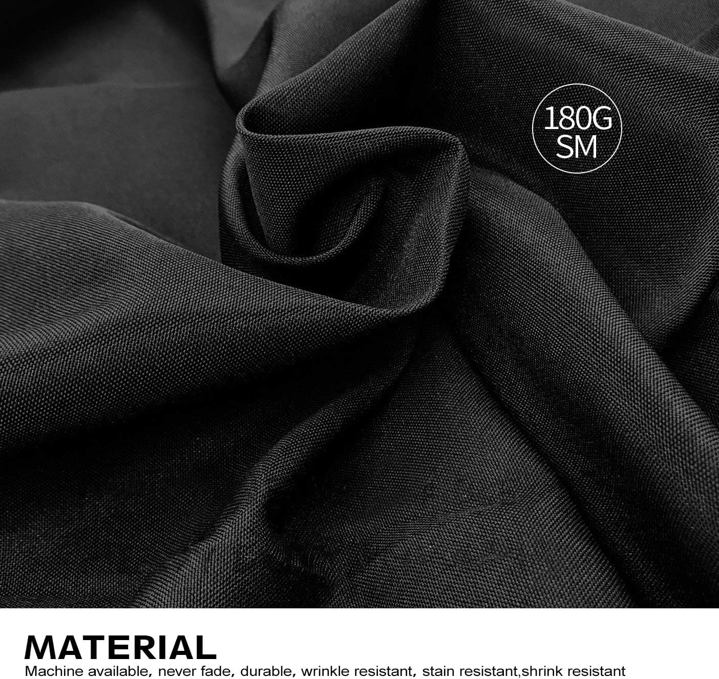 Black Tablecloth - 90x132 Inch for Rectangle Tables -6 Black Tablecloth - 90x132 Inch for Rectangle Tables -6
