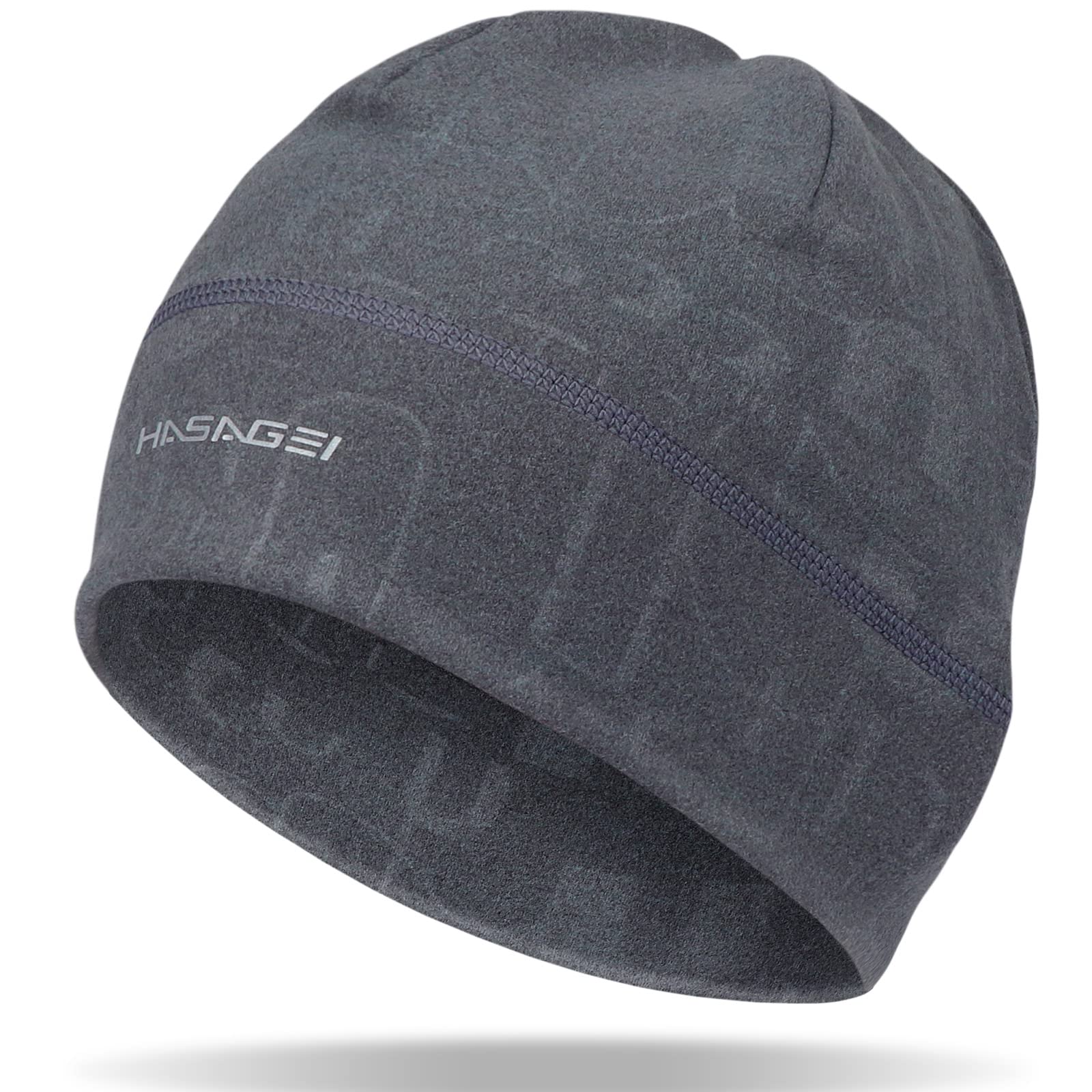 HASAGEI Czapka do biegania, unisex, miękka, elastyczna, sportowa, wiatroszczelna, termiczna, odpowiednia na wiosnę, jesień i zimę, szary, 52