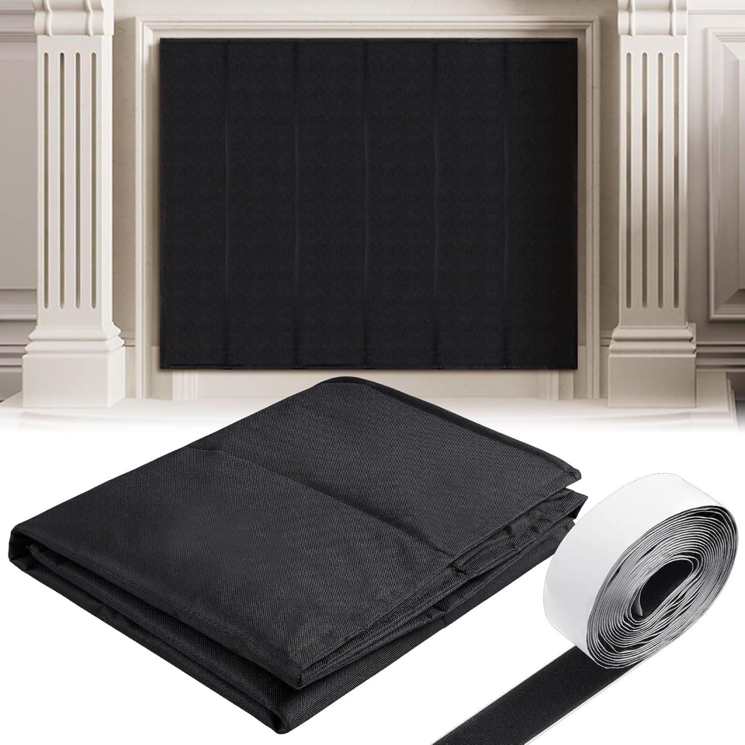 2 Pcs Fireplace Draft Stopper Save Energy Fireplace Blocker