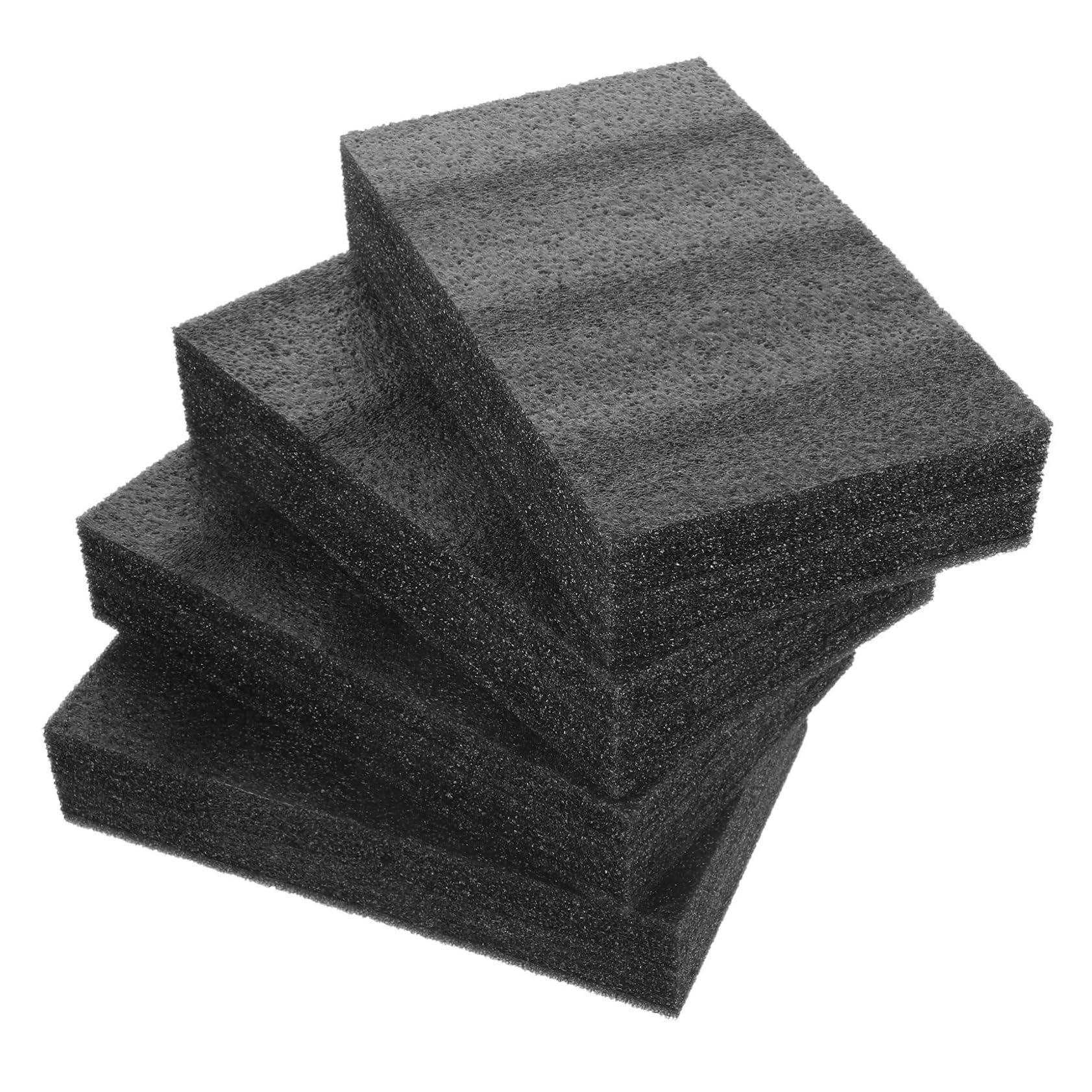 DOITOOL 12 Piezas Insertos de Espuma para Embalaje Tableros de Espuma Express Negros Resistentes y Multiusos para Protección Envíos y Manualidades