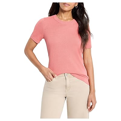 NIC+ZOE Easy Scoop Neck Pure Cotton Sweater T Shirts Women
