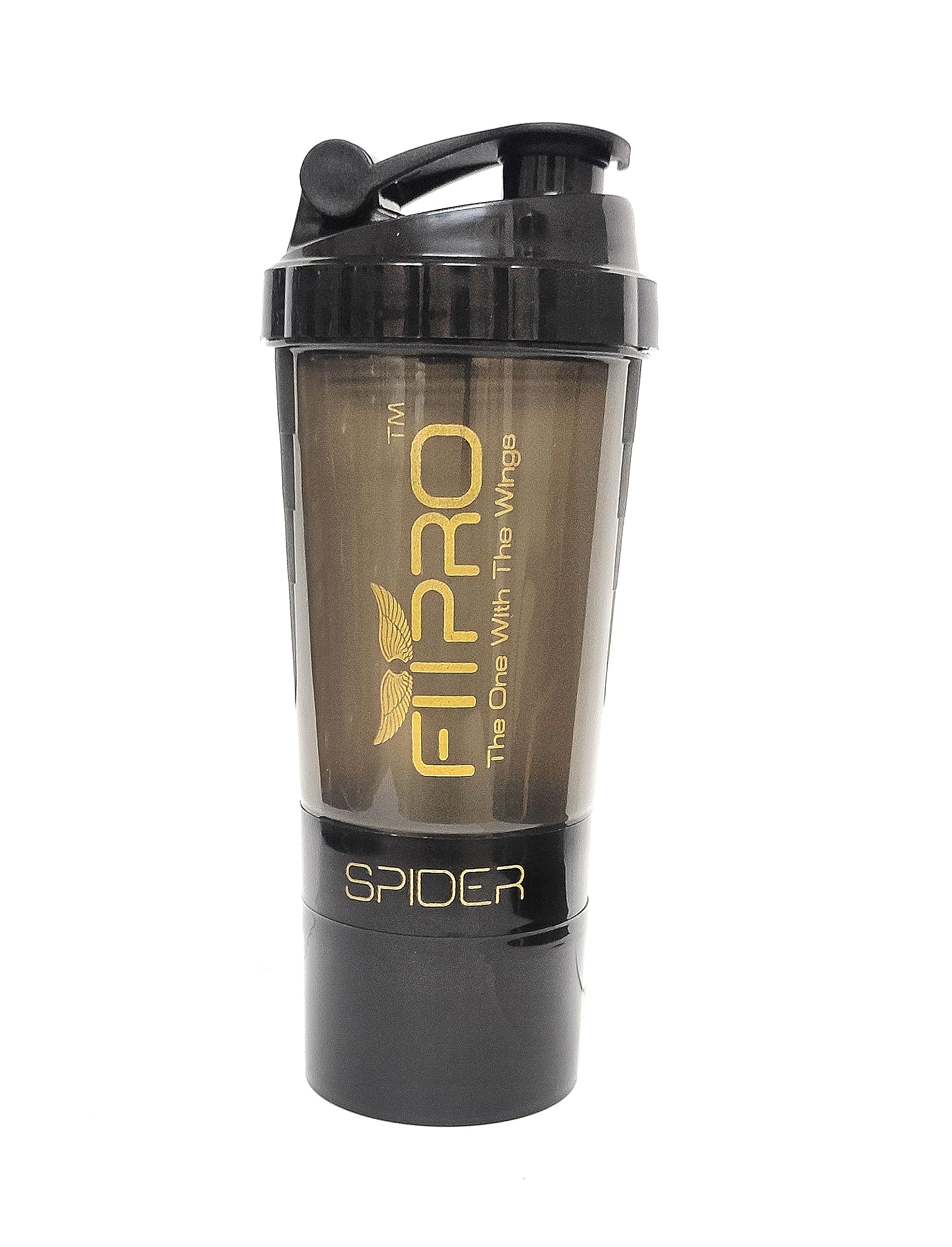 FITPRO GOLDEN EDITION SPIDER GYM SHAKER BOTTLE WITH 2 STORAGE COMPARTMENT 500ML (B0BSVF5WTT) Amazon Price History, Amazon Price Tracker