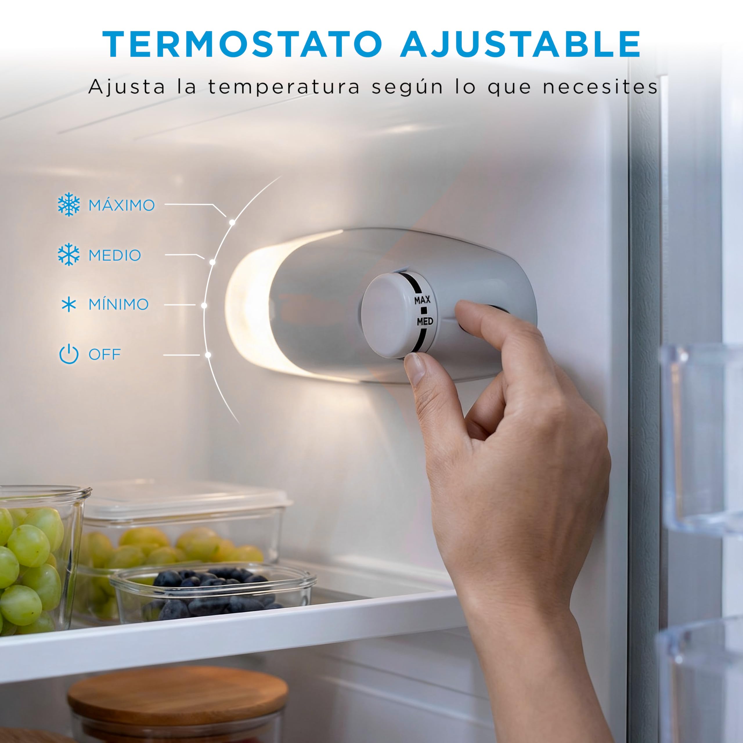 Midea Frigorífico 2 puertas 140 cm alto x 55 cm ancho, Inox, Capacidad 204 L, Nevera Pequeña con Congelador Low Frost de Bajo Consumo, Puerta Reversible, Luz LED, Silencioso 40dB, Cajón de Frutas