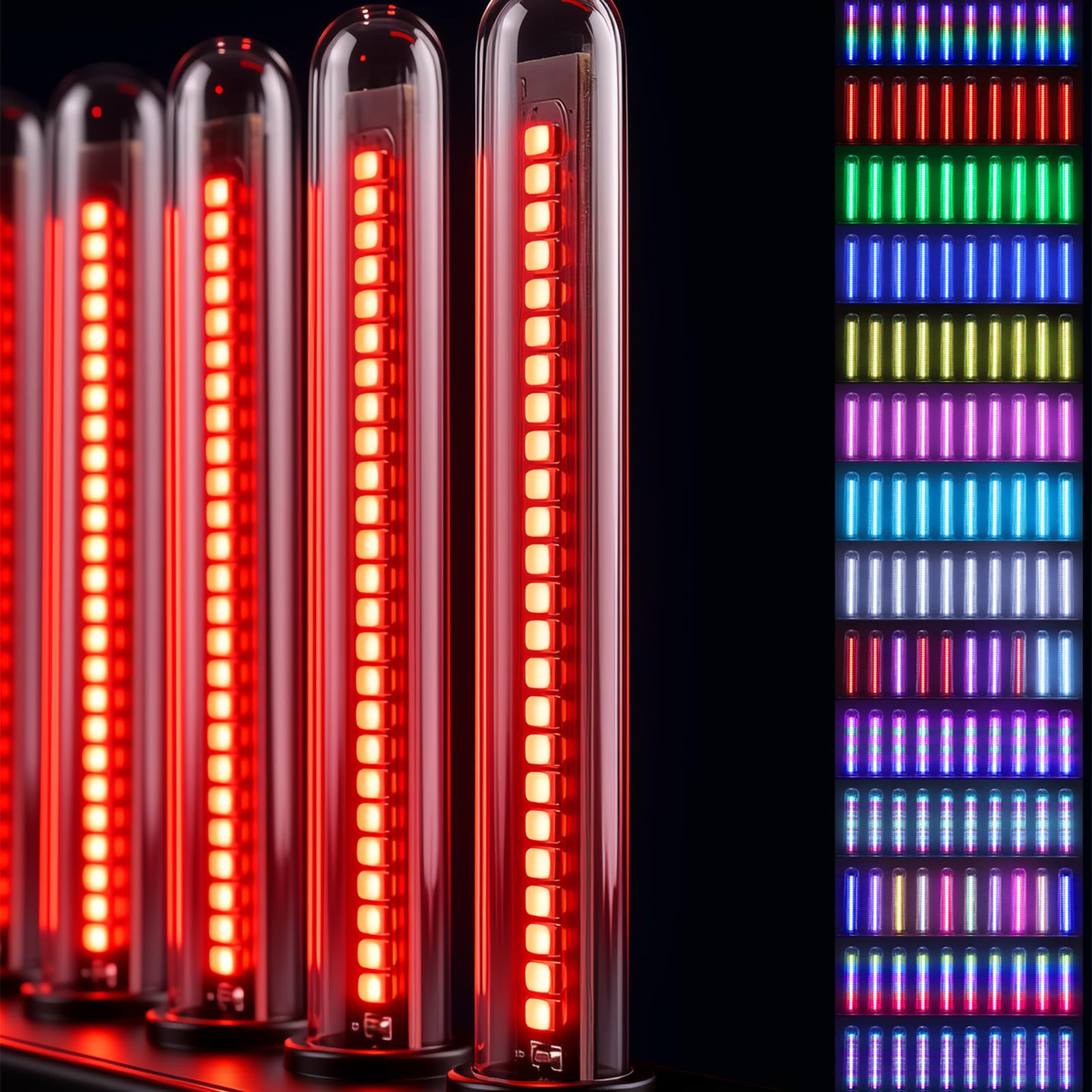 Spettro LED RGB interattivo con sincronizzazione sonora e 8 modalità di illuminazione per giochi e ambienti di regolazione della luce LED