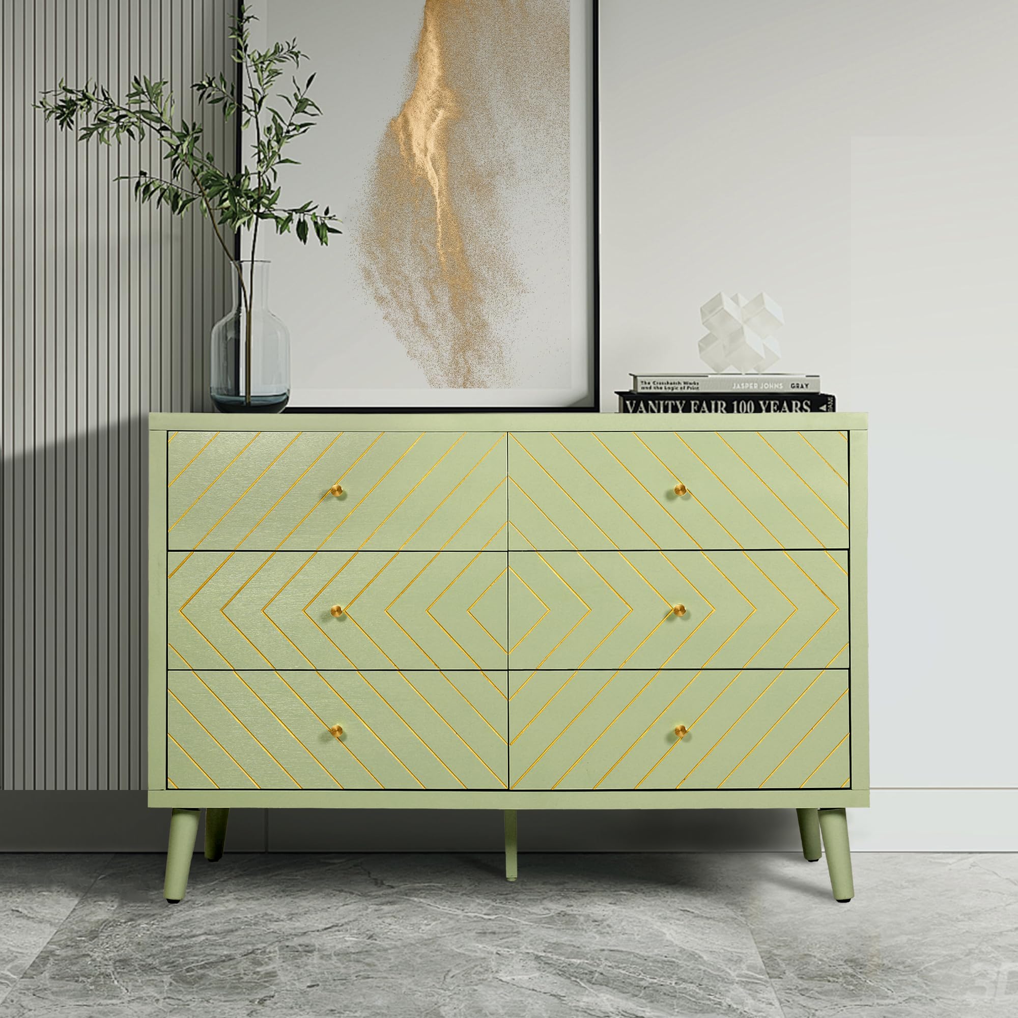 green emerald velvet dress Amazon.com: HXZDZ Green 6 Drawer Dresser for Bedroom, Wide Modern Chest of  Drawers with Gold Pulls, Wood Double Storage Cabinet for Living Room,  Nursery, Entryway : Home & Kitchen