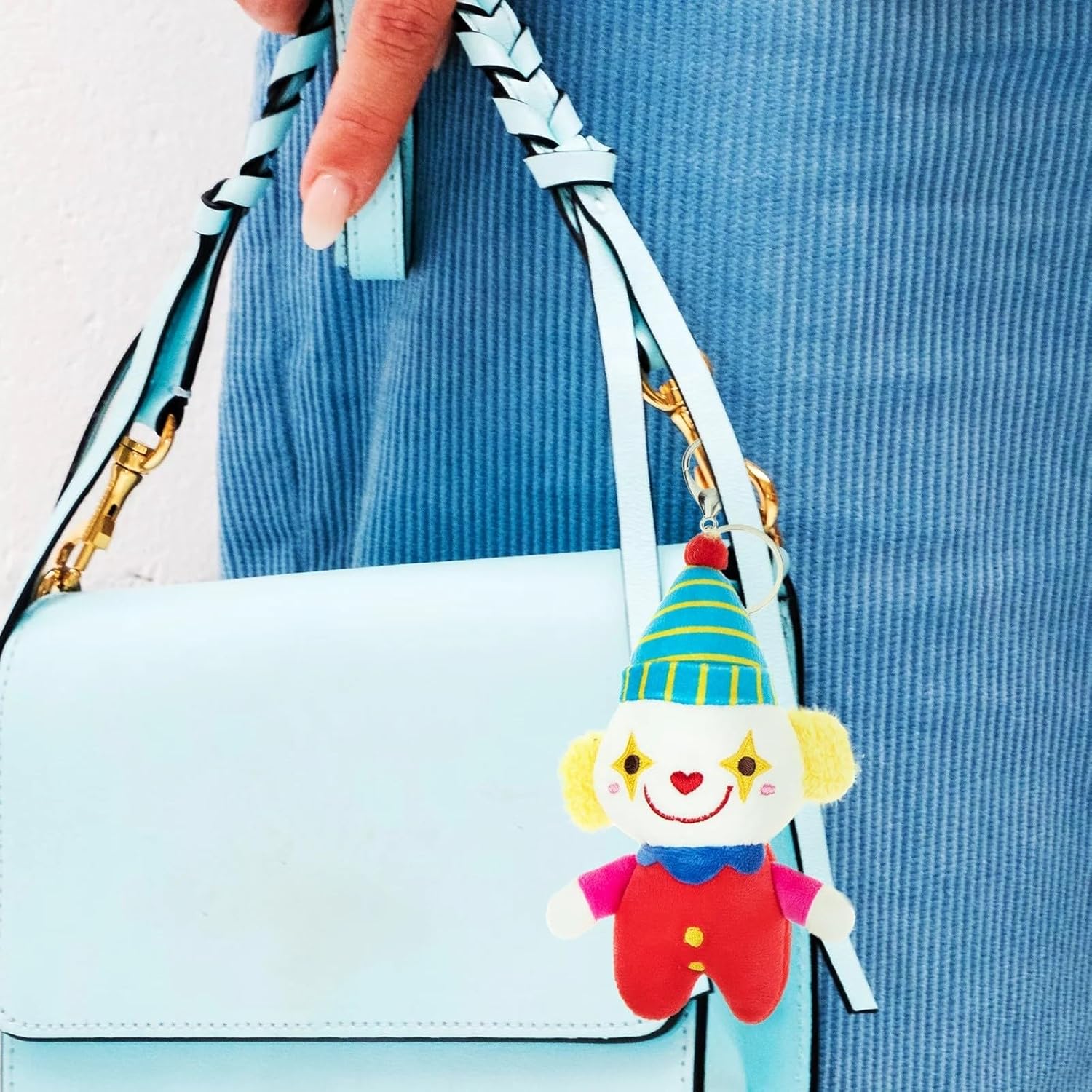LUOZZY 2 Pcs Plush Clown Keychain Stuffed Doll Keychain Pendant for Backpack Bags - Image 3