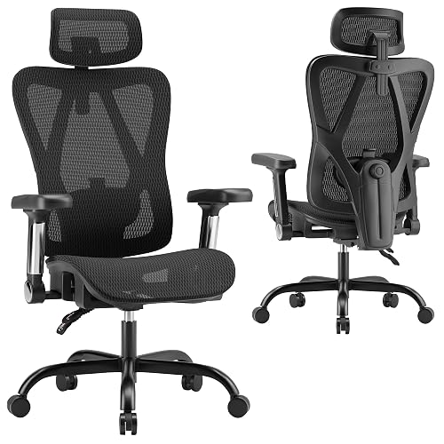 Ergonomic Office Chair, Breathable Mesh Back and Seat, High Back
