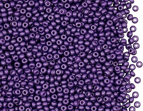 Miniatura 3 de Juego de 110 Rocailles 6x0.7oz (6x20g) Cuentas de Semillas de Vidrio Redondo Checa. Total 4.2 oz (120gr) Aprox. 15600 piezas