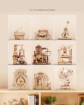 ROKR Clear Dust Cover,Acrylic Transparent Display Case for Collectibles,Figures Model Toys Home Storage Box RFM04