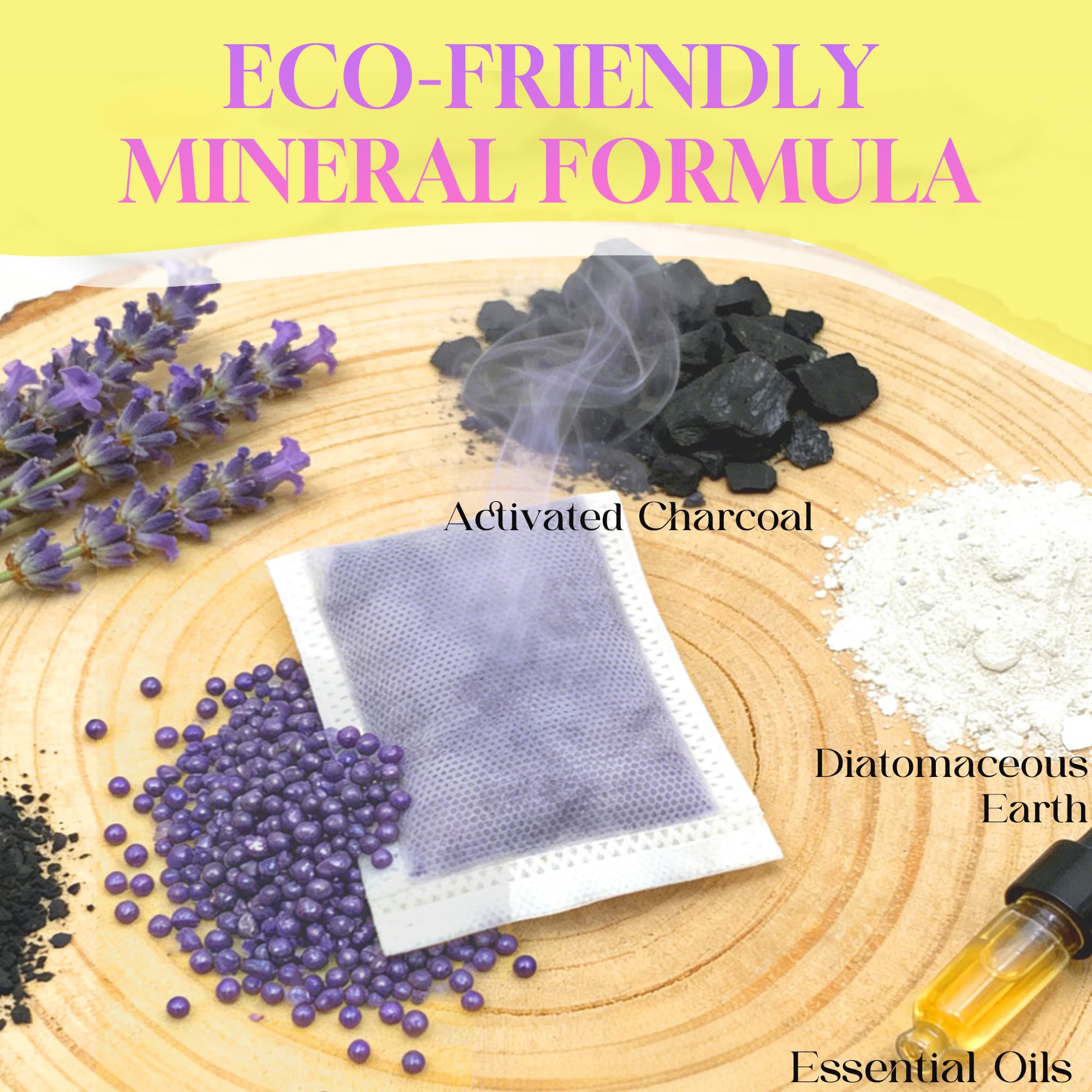 PurifyLogix Windeleimer-Deodorierer für Munchkin Step- und Eimer-Windeleimer, Aktivkohle-Nachfüllpackungen für Arm und Hammer, Puck-Backpulver-Kartusche (8,9 cm), 6 x Lavendel und 6 x