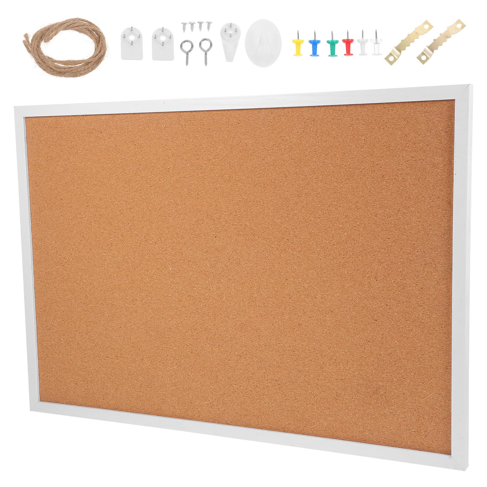 Tableau liège cadre en bois 35x50 cm support mémos mural