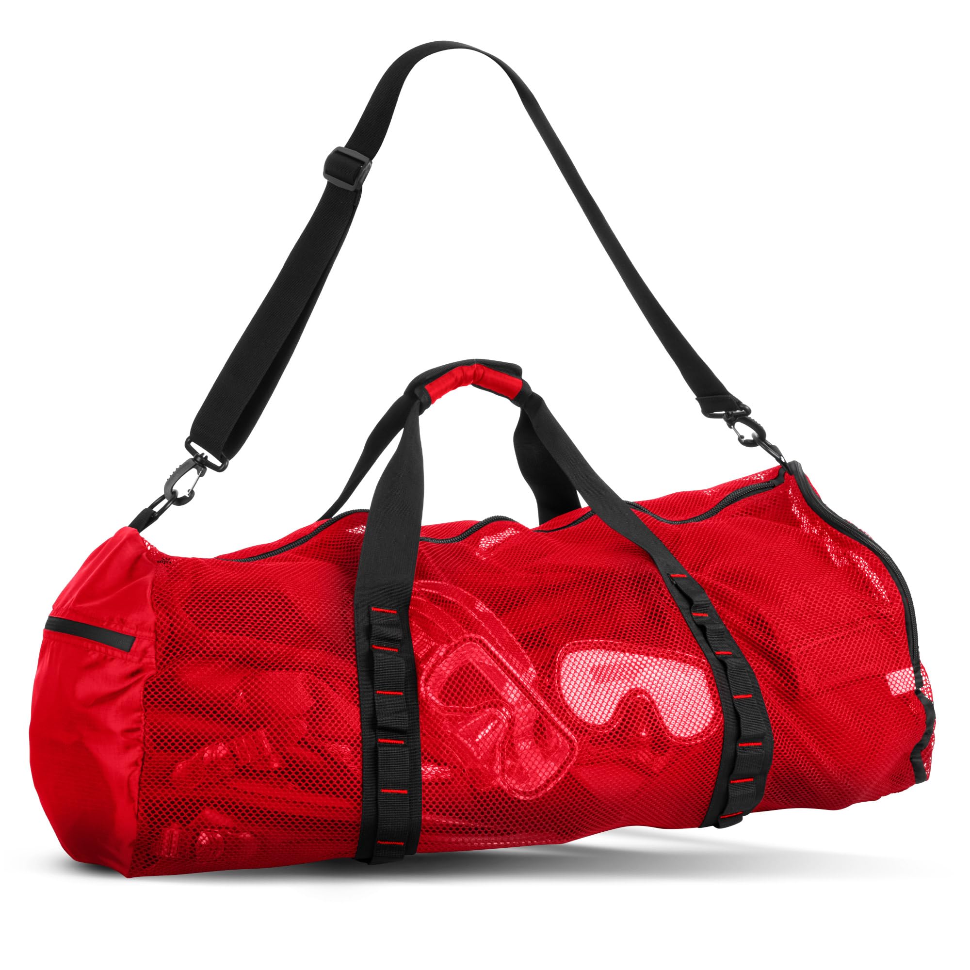 90L Large Mesh Duffle Bag for Scuba Dive or Snorkel Equipment. Best for Water Sports & Beach Activities like Swimming, Diving & Snorkeling. Perfect for Travel, Storage Swim Gym Gears & Balls