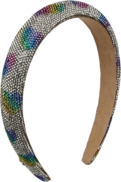 The Heart Throb — Kids' Rhinestone Rainbow Heart Headband