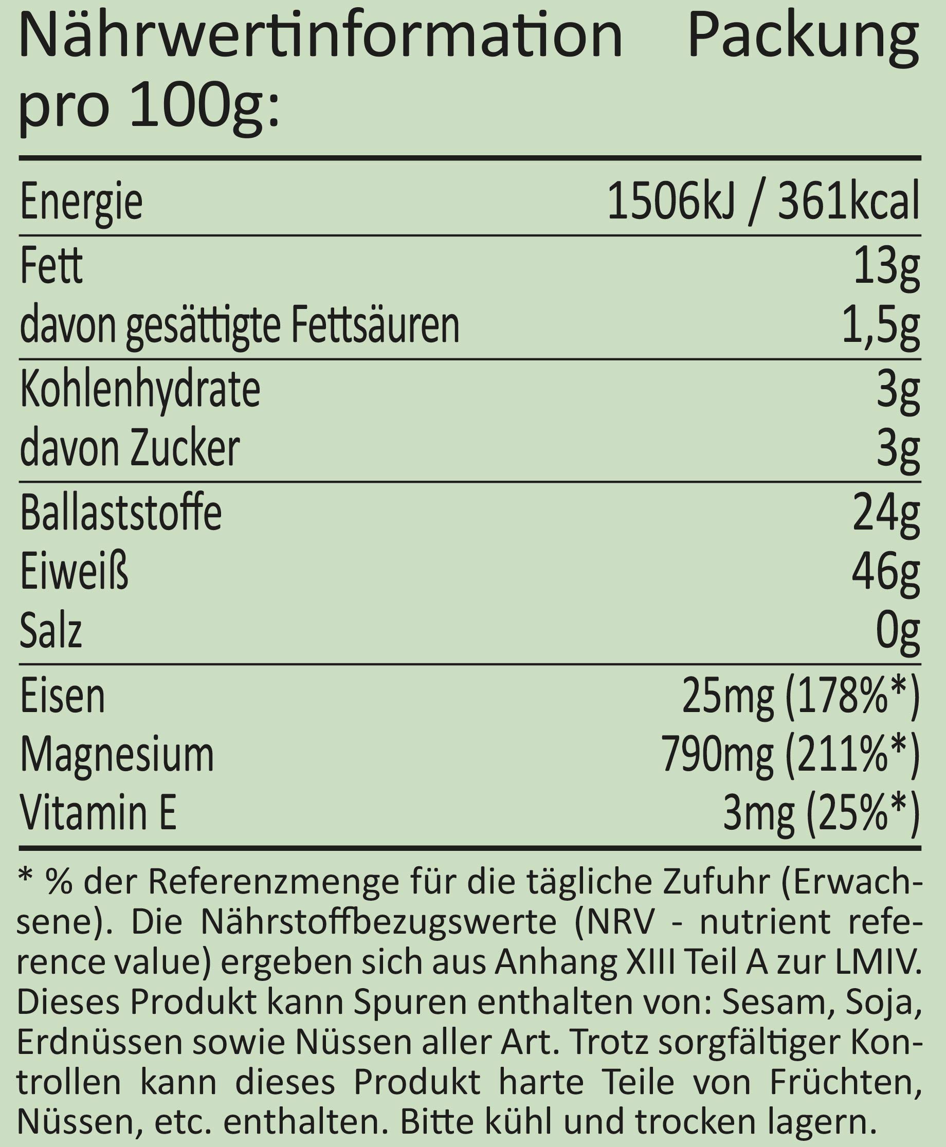 100% Bio Hanf Protein Mehl I Pulver I 50% Eiweiß I vegan I Natur belassen I Kaltgepresst I Erstpressung I nativ I Vorrat I (1 x 20kg)