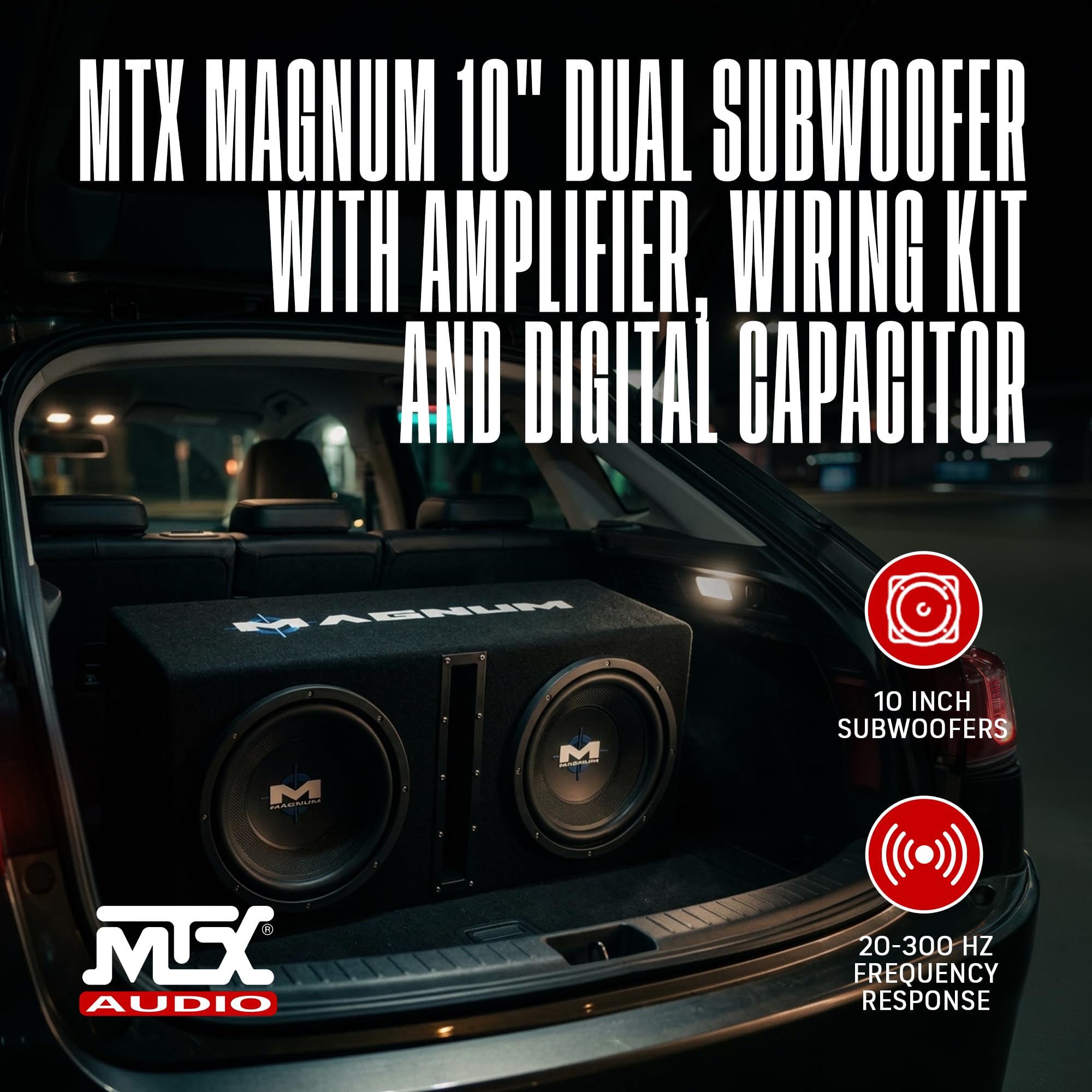 Amazon.co.jp: MTX Magnum MB210SP 10インチ 400W RMS デュアルサブ