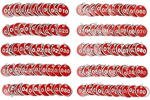 1-100 Number Aluminum Metal Marking Identification Hang Tags