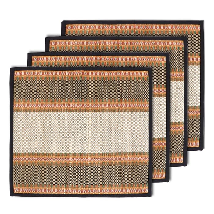 Buy MADHABI Checkered Traditional Pooja Mat Kusha Grass Aasan for Pooja