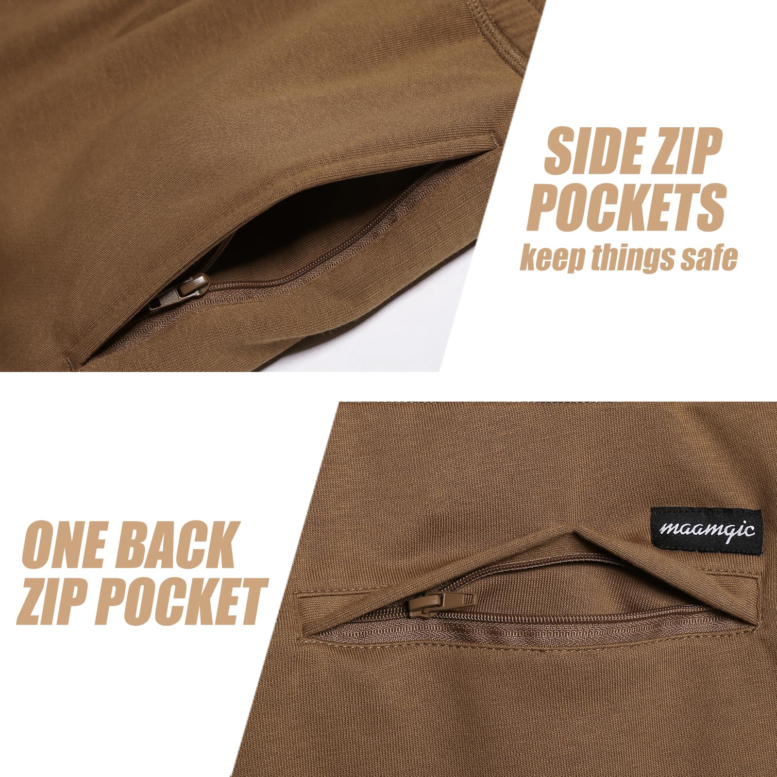 maamgic Pantalones cortos deportivos de gimnasio para hombre, 14 cm, cintura elástica, estilo casual, con bolsillo, pantalones cortos de entrenamiento para hombre