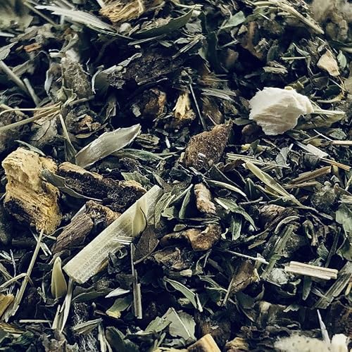 Miniatura 2 de Mezcla de té de hierbas otoñales hojas sueltas, orgánicas y artesanales en el bosque, curativas y medicinales, lata de 4 oz.